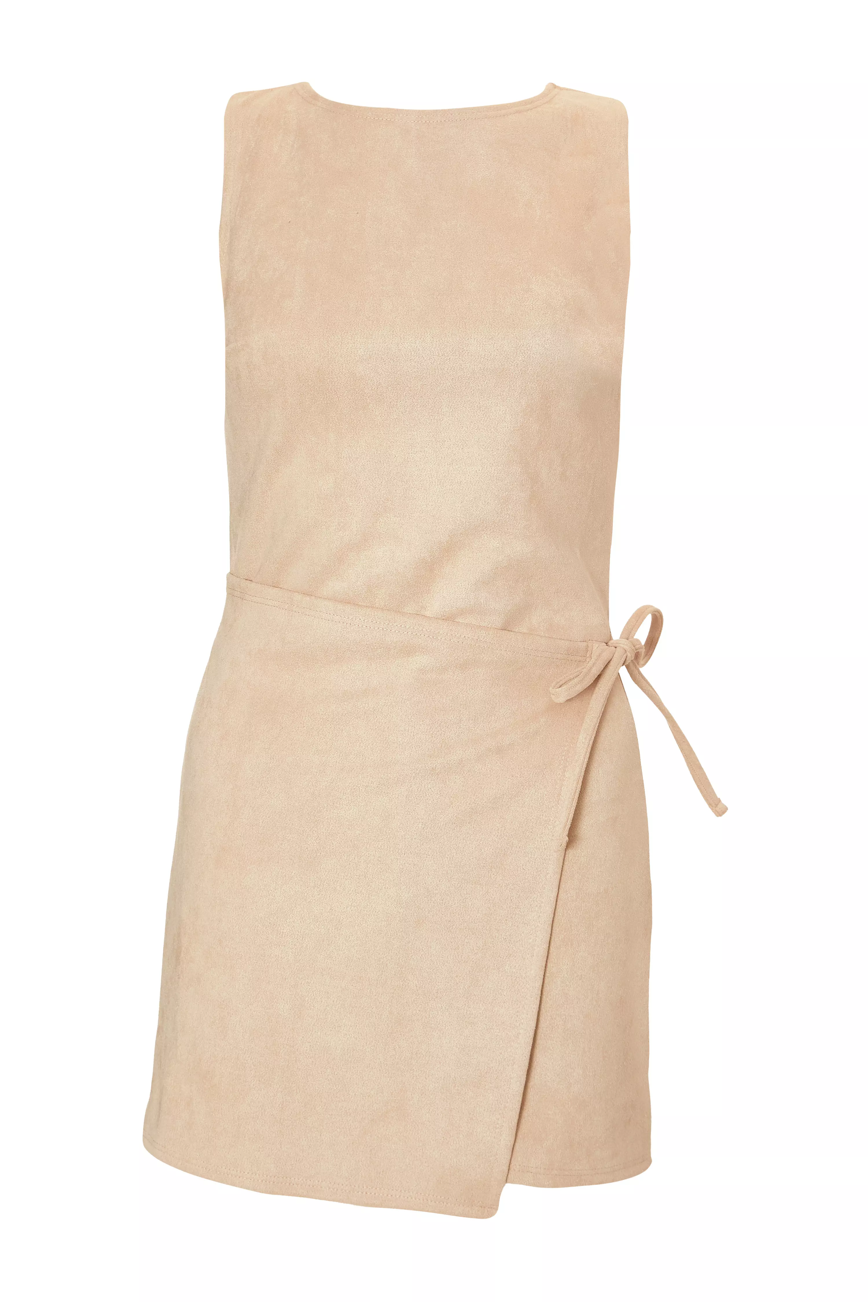 Stone Tie Front Wrap Playsuit