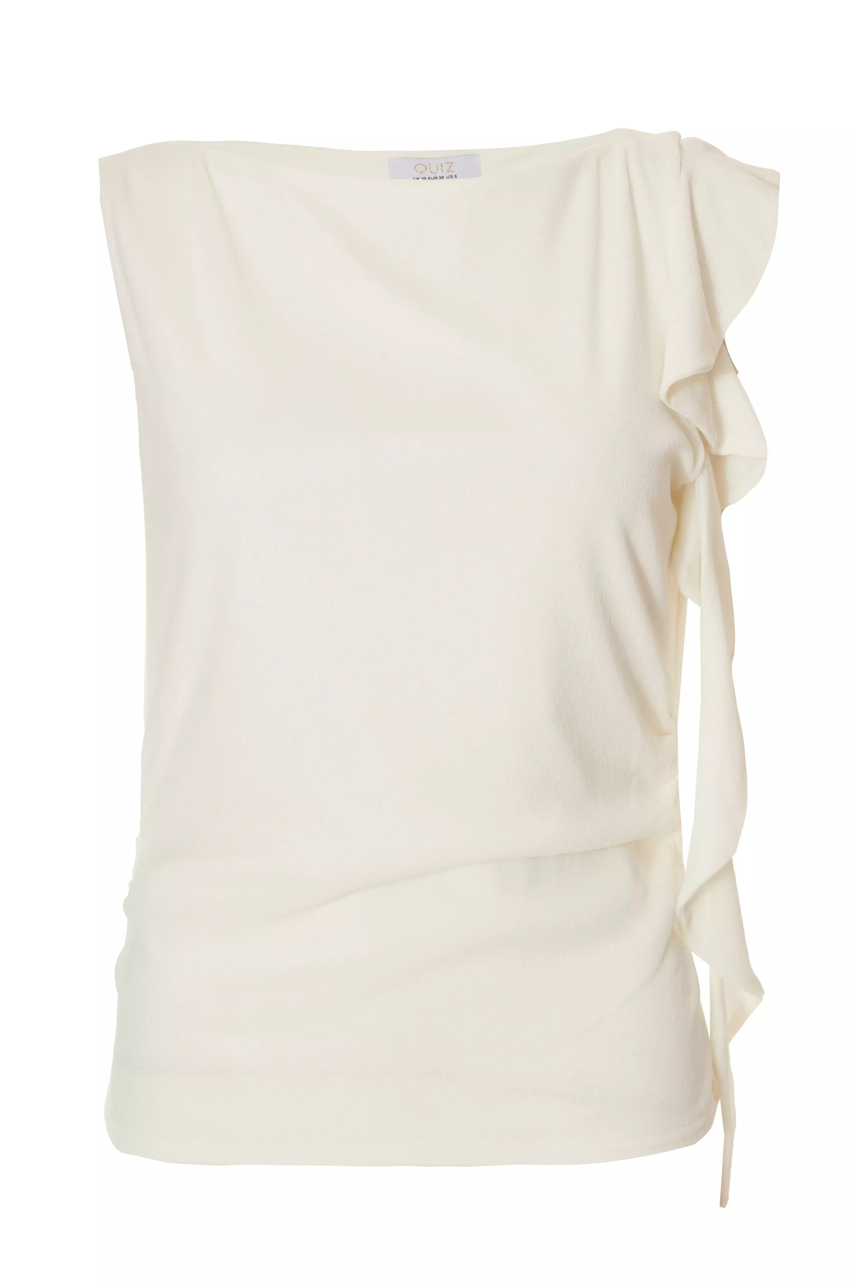 Cream Frill Detail Top