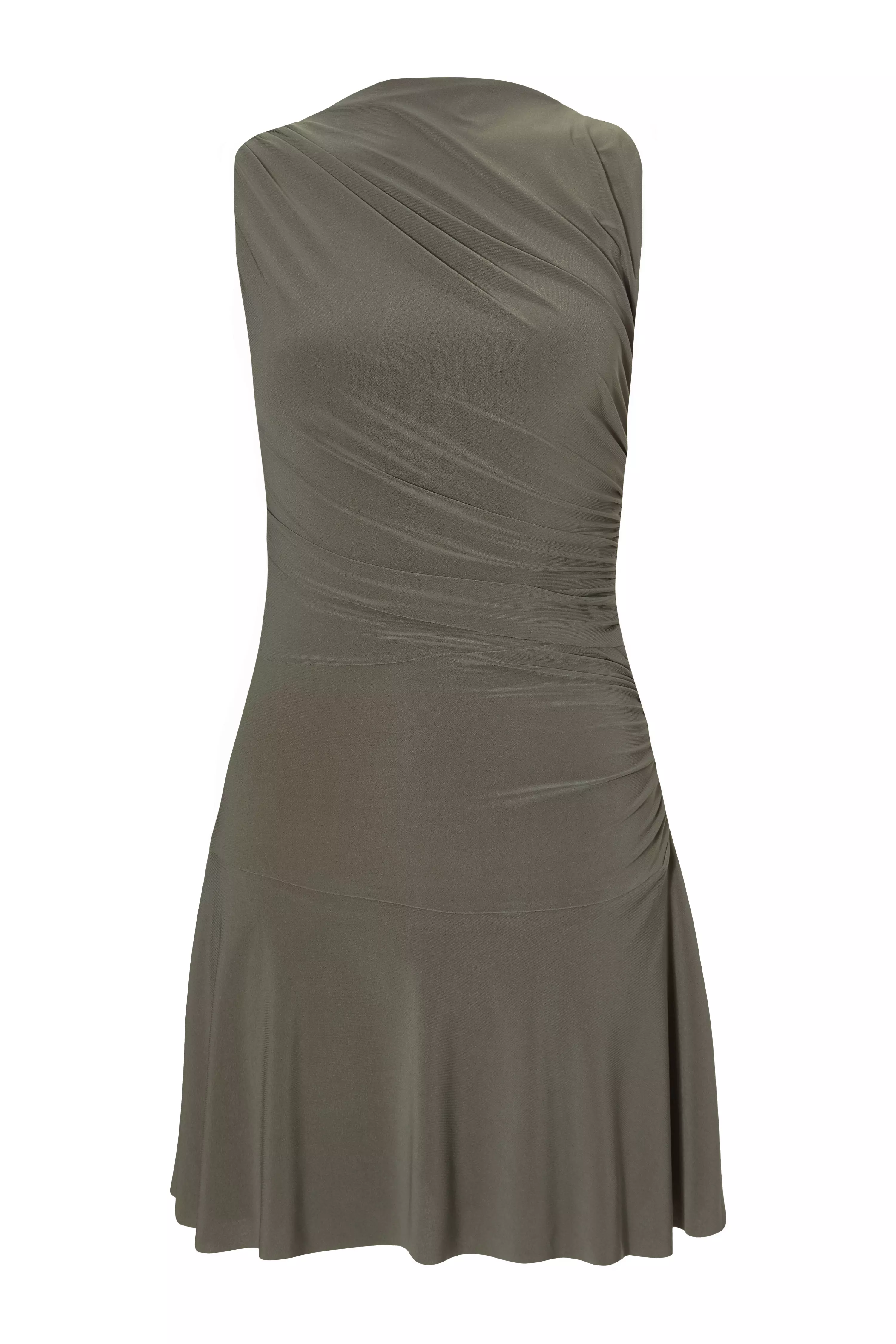 Khaki Ruched Playsuit