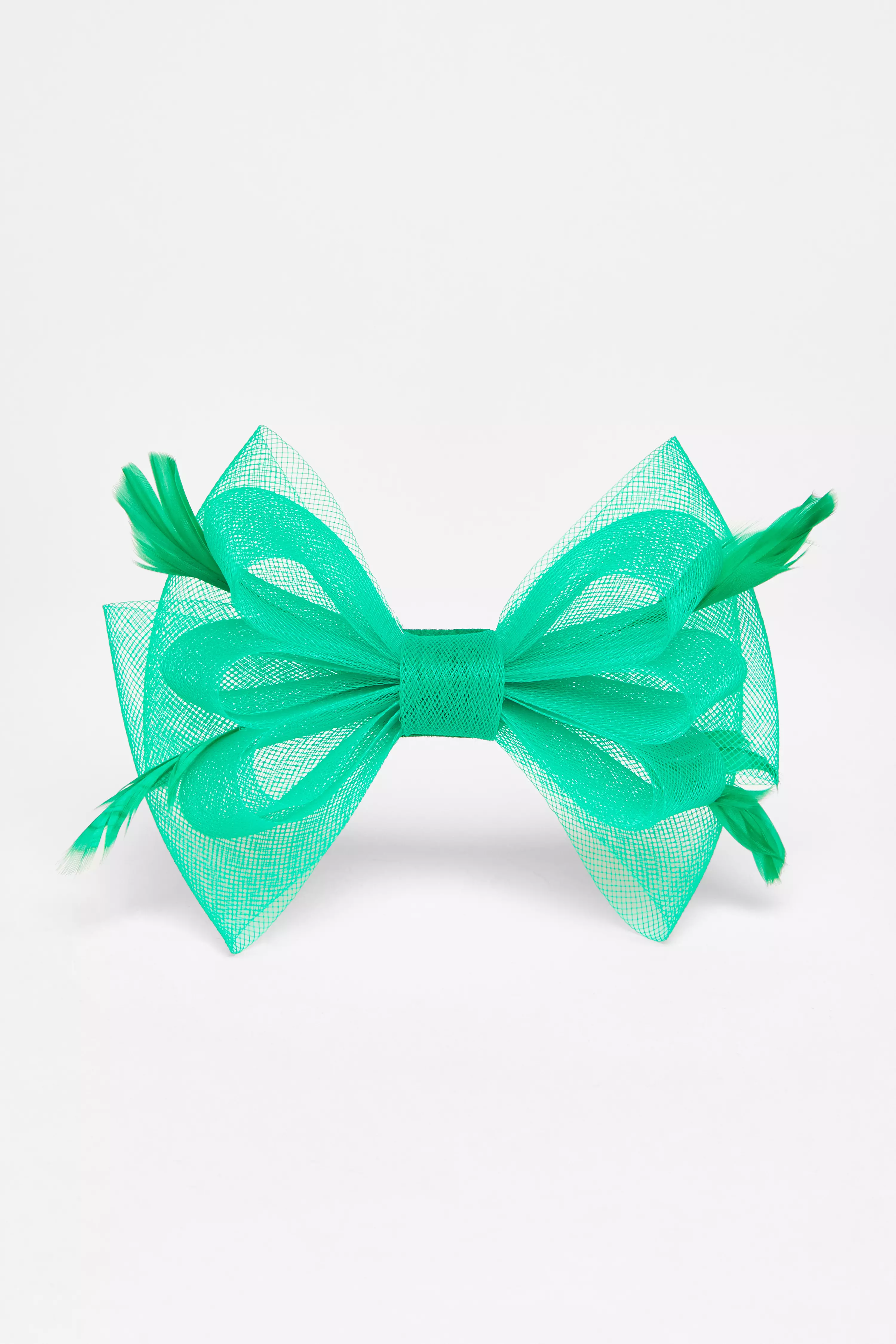 Green Small Bow Clip Fascinator 