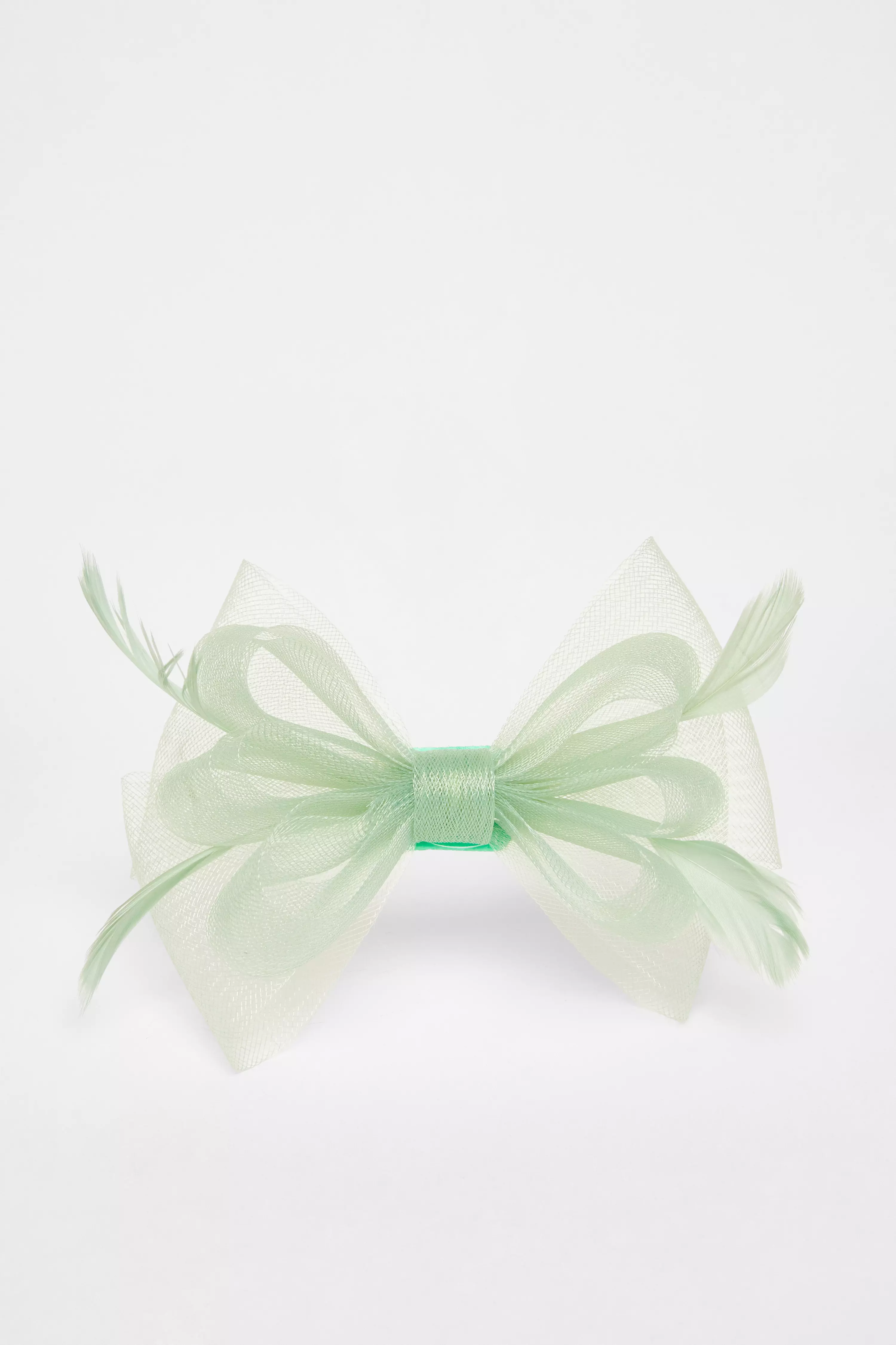 Sage Small Bow Clip Fascinator 