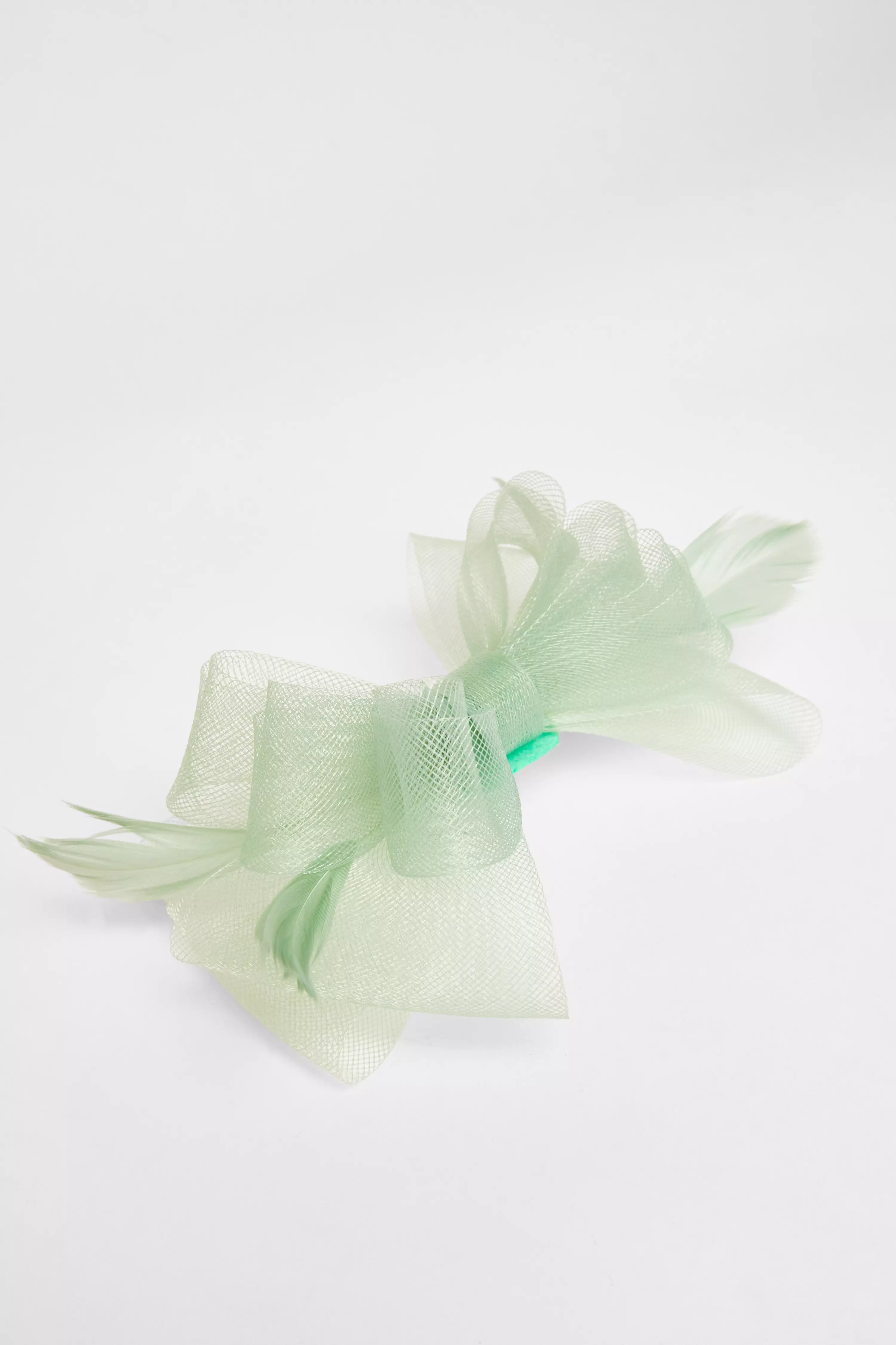 Sage Small Bow Clip Fascinator 