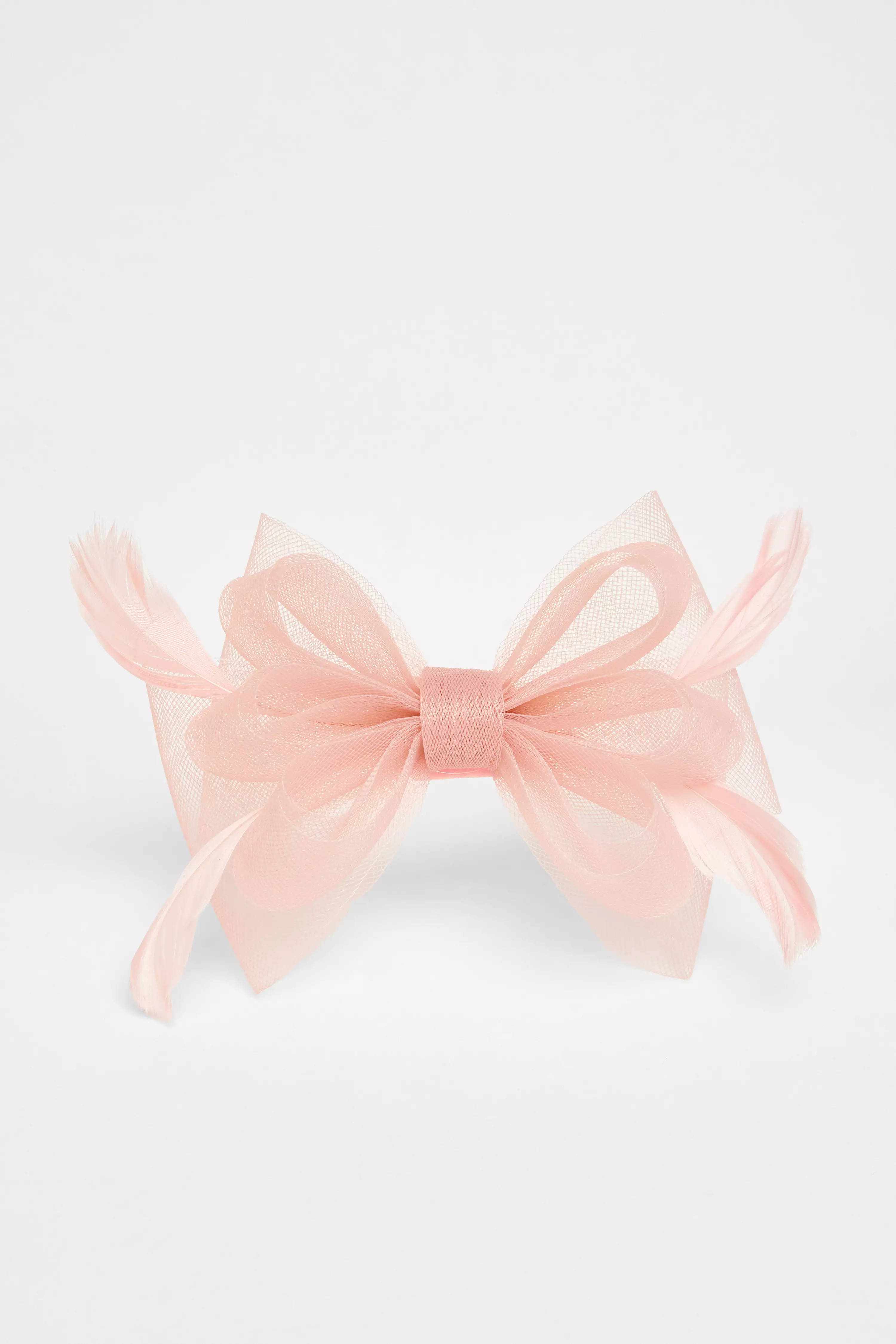 Blush Small Bow Clip Fascinator 