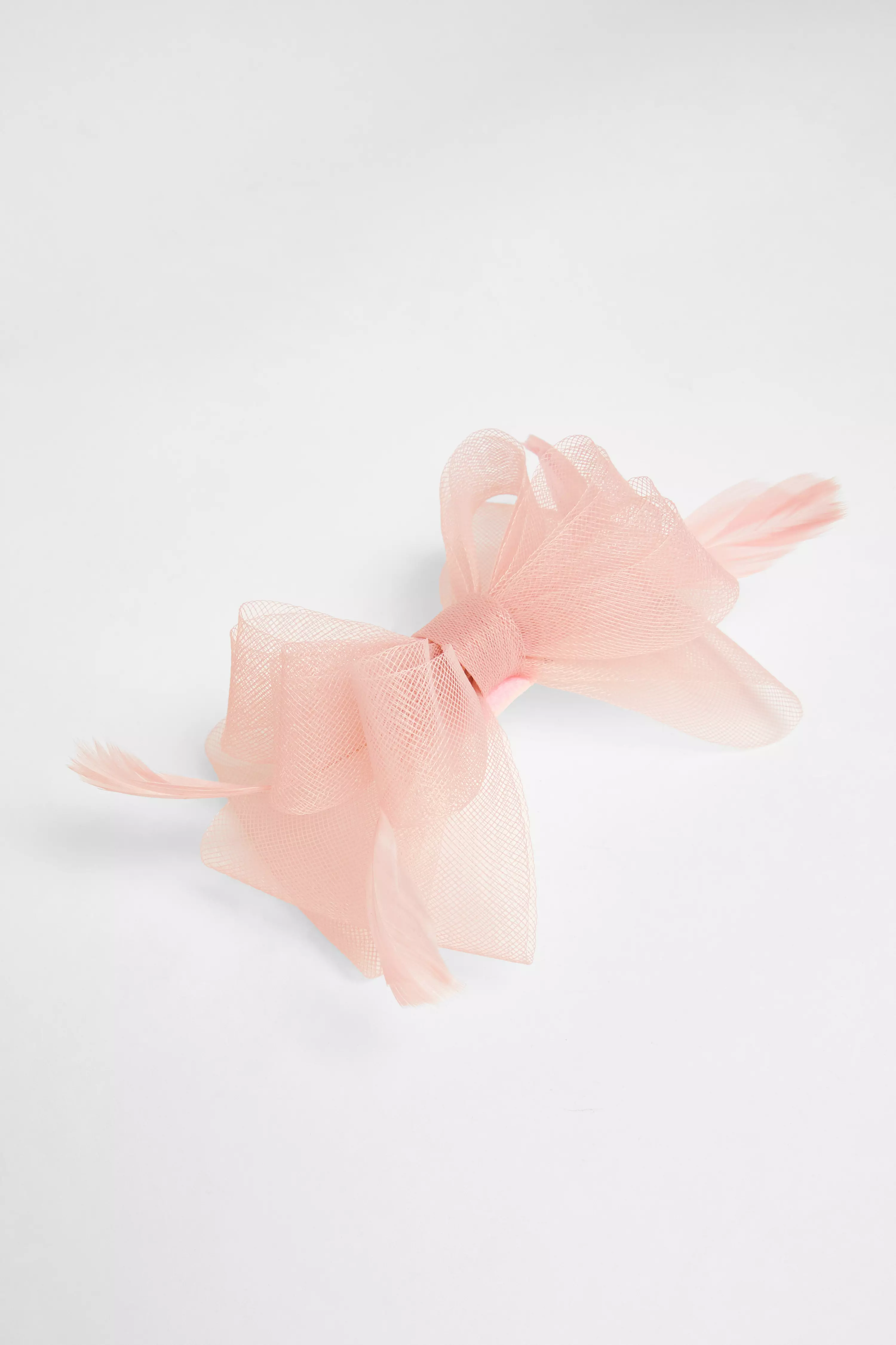 Blush Small Bow Clip Fascinator 
