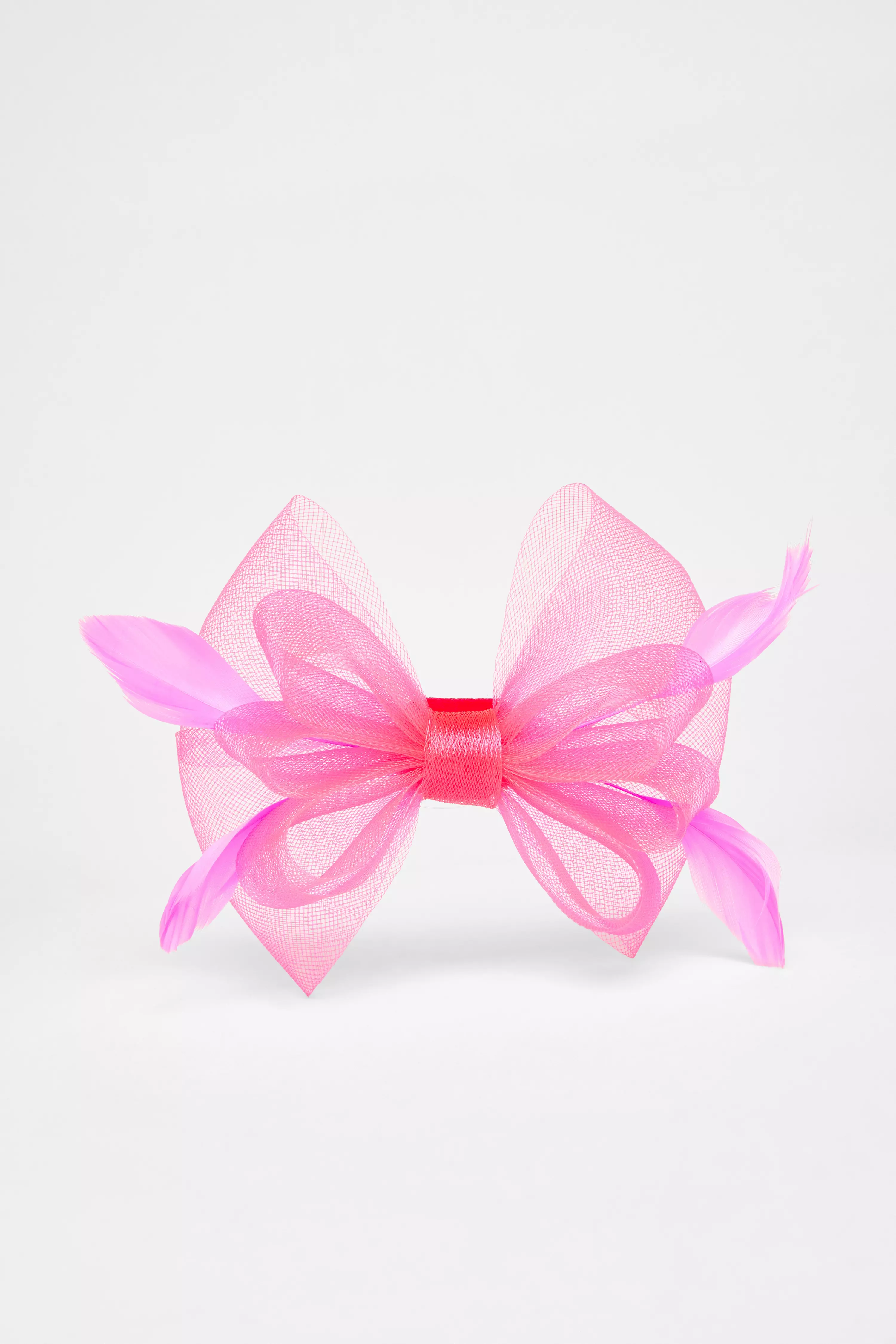 Hot Pink Bow Clip Fascinator 