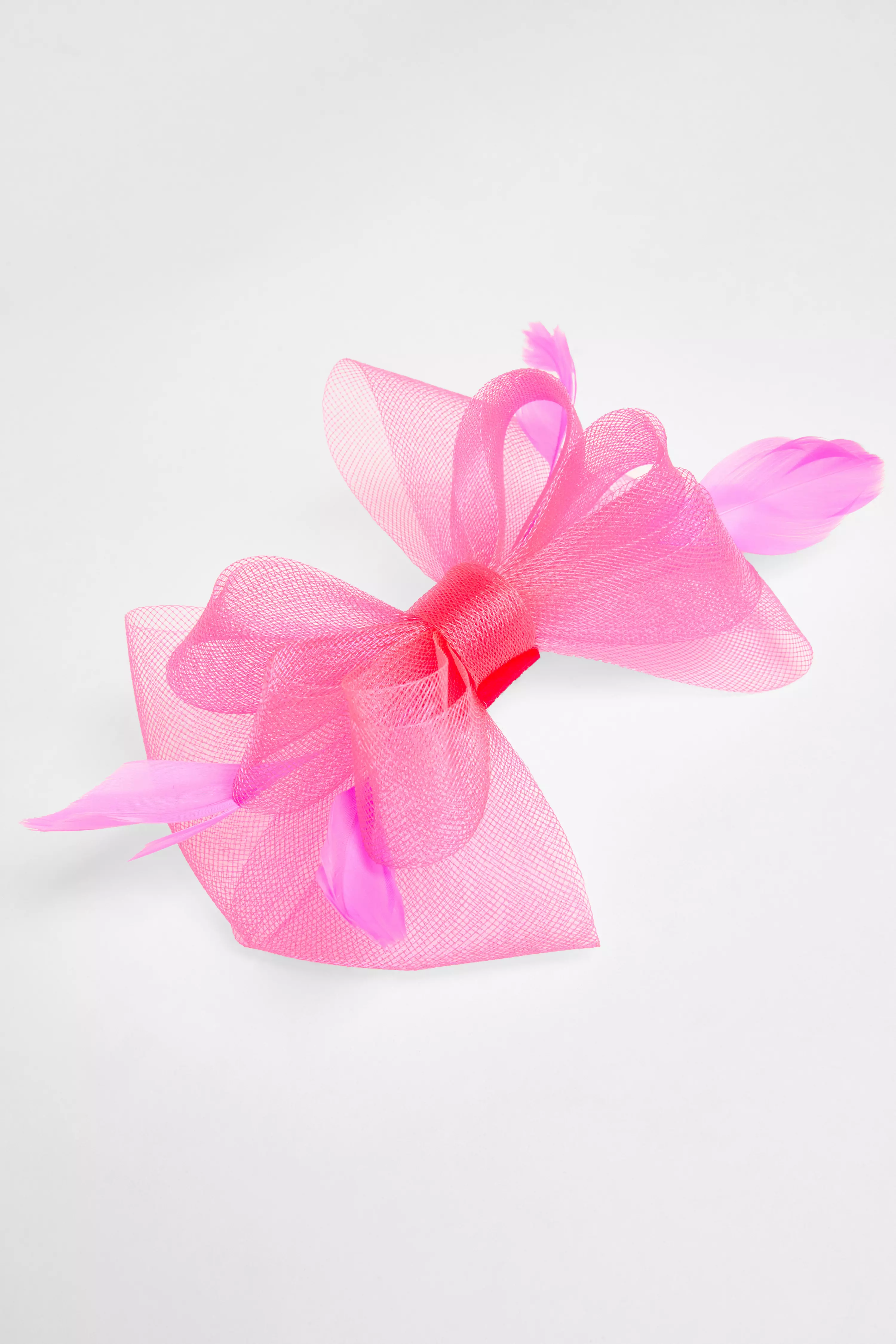 Hot Pink Bow Clip Fascinator 