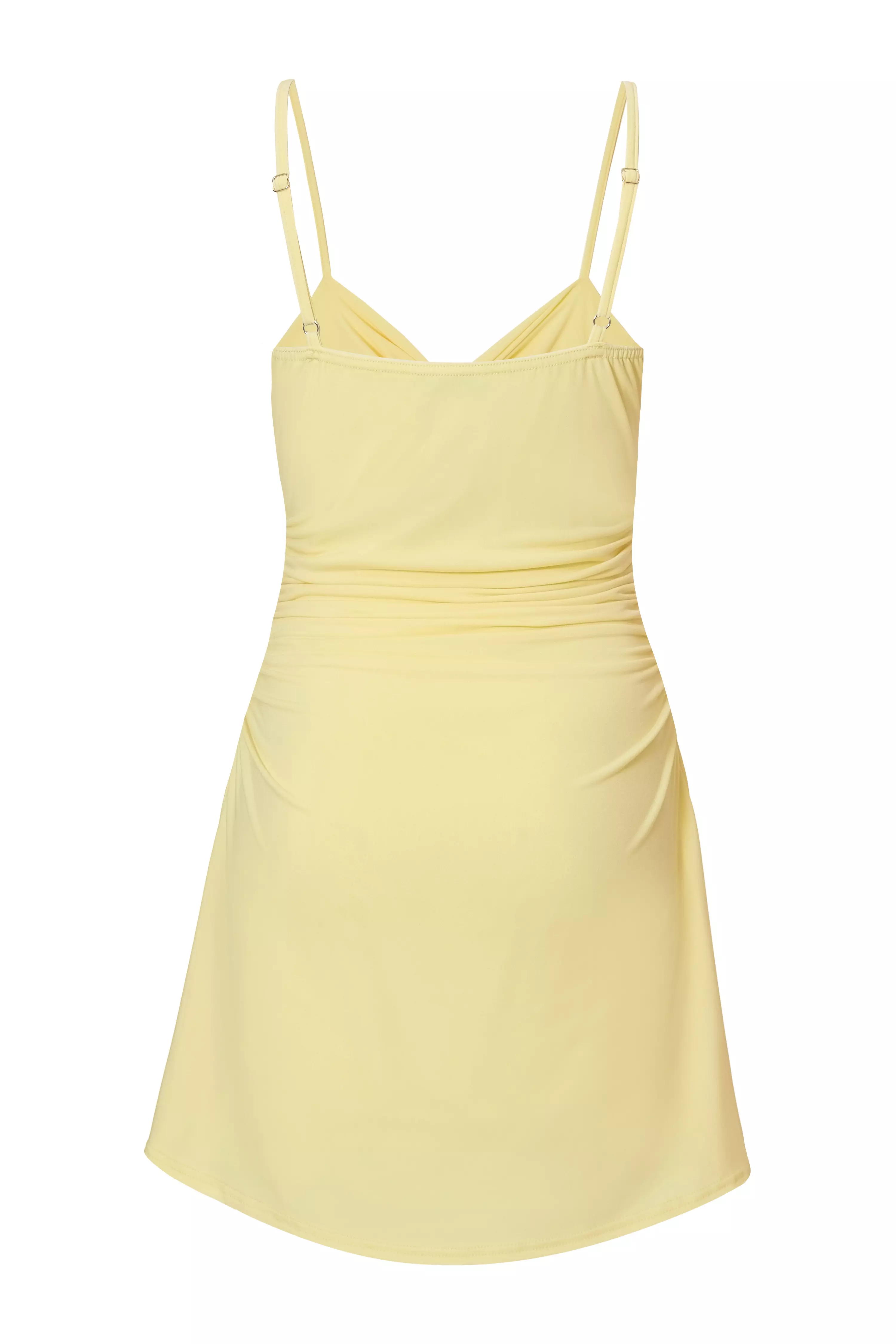 Yellow Knot Front Mini Dress