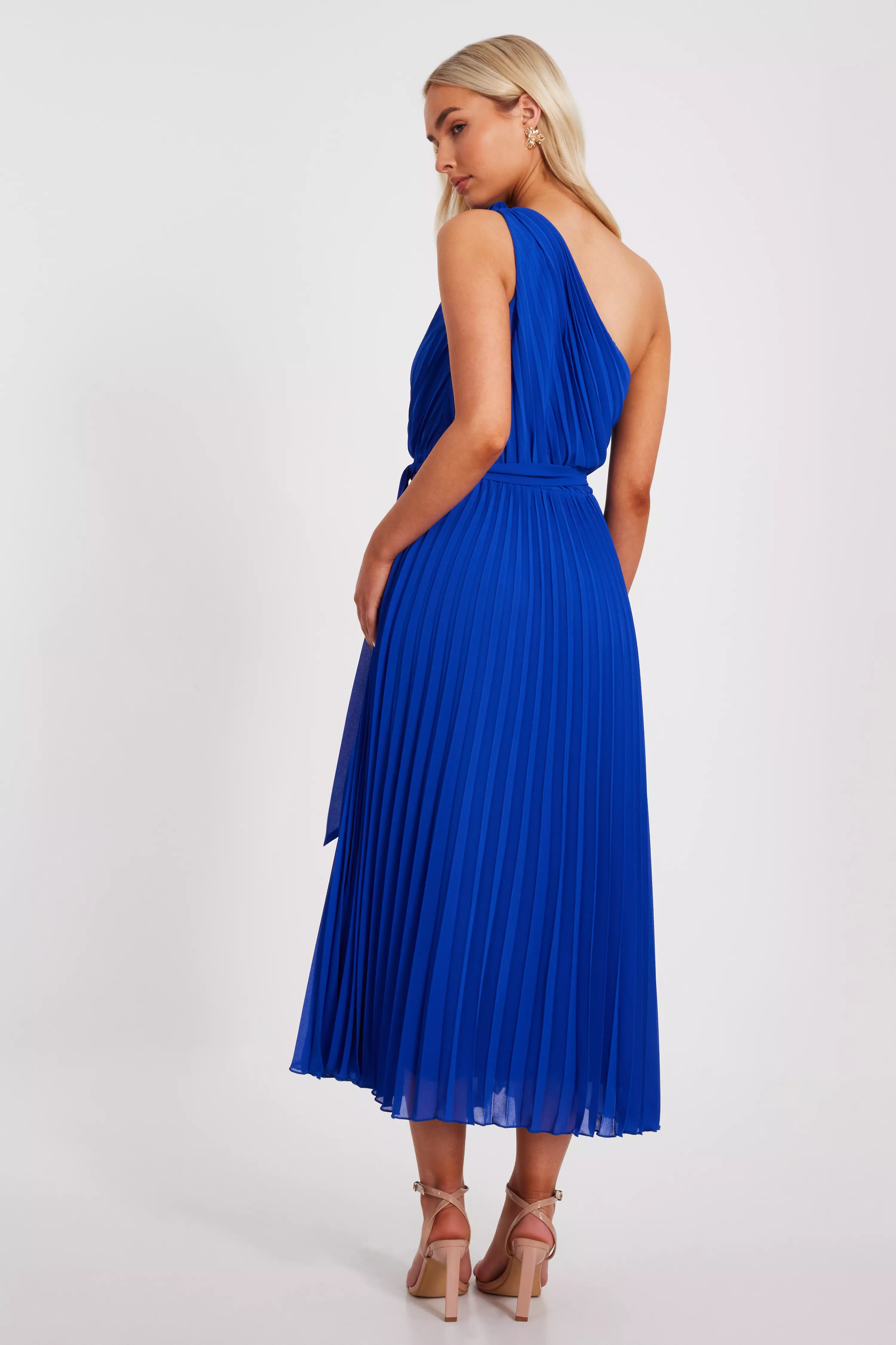 Royal Blue Chiffon Midaxi Dress