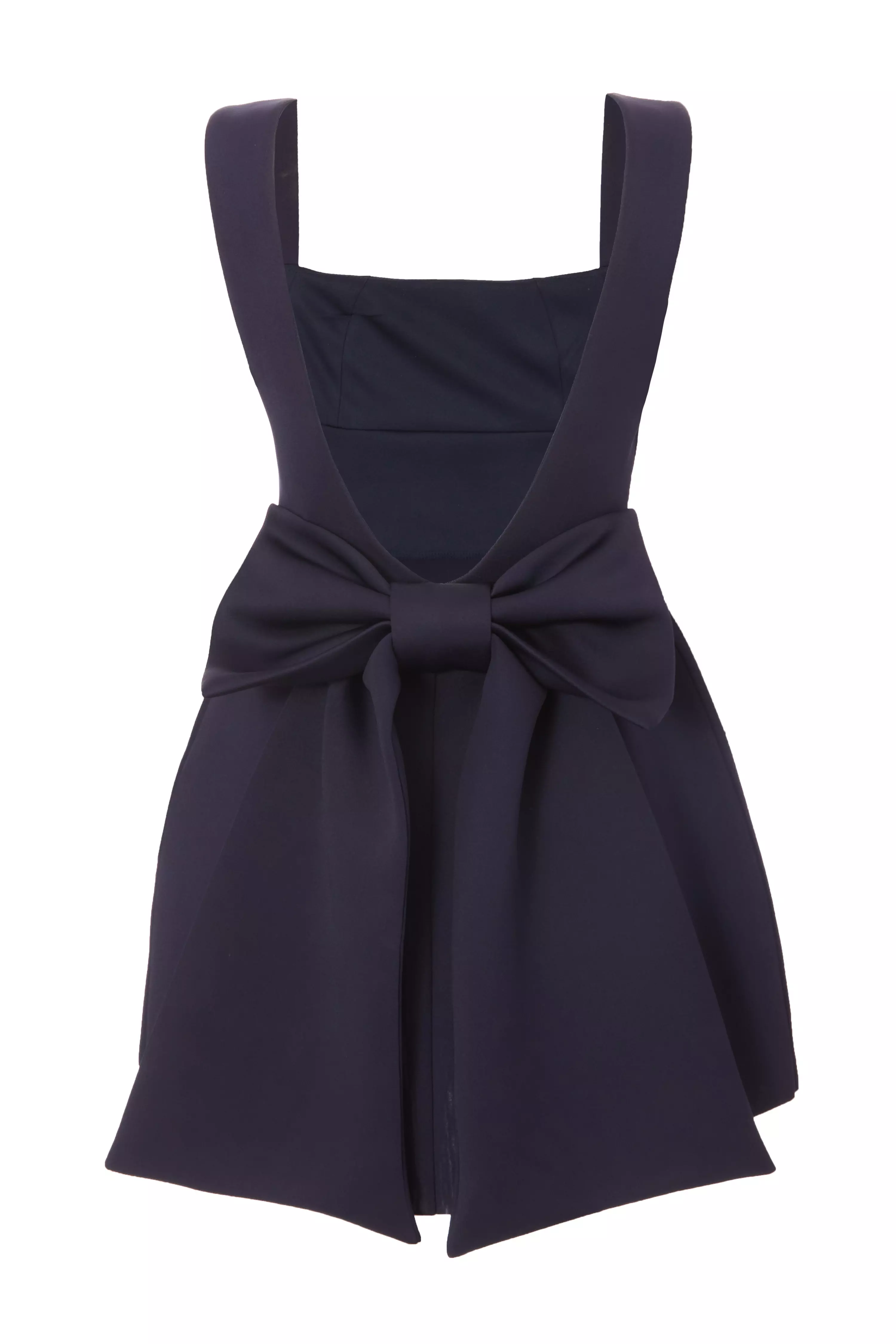 Navy Bow Skater Dress