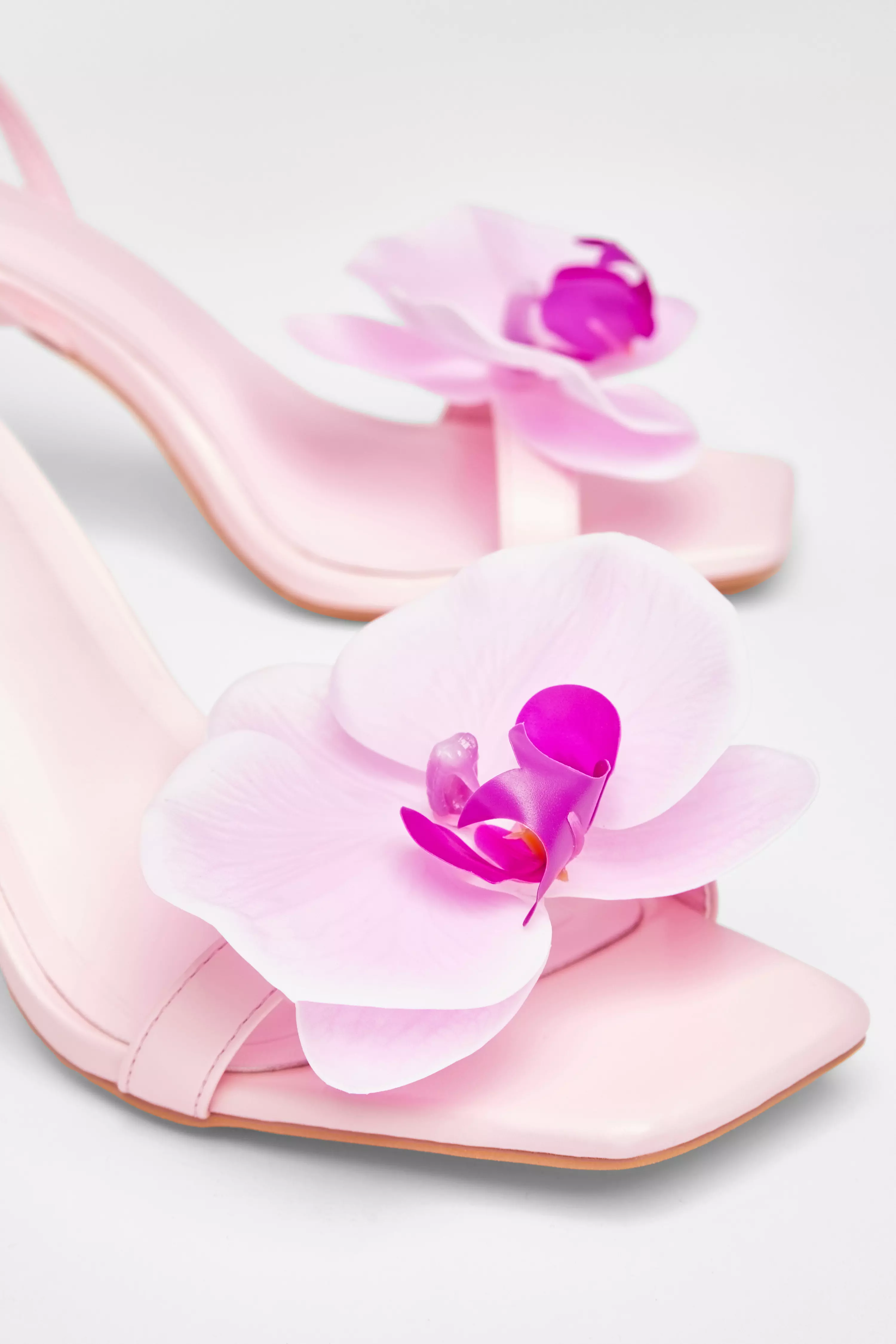 Light Pink Flower Detail Stiletto Heels