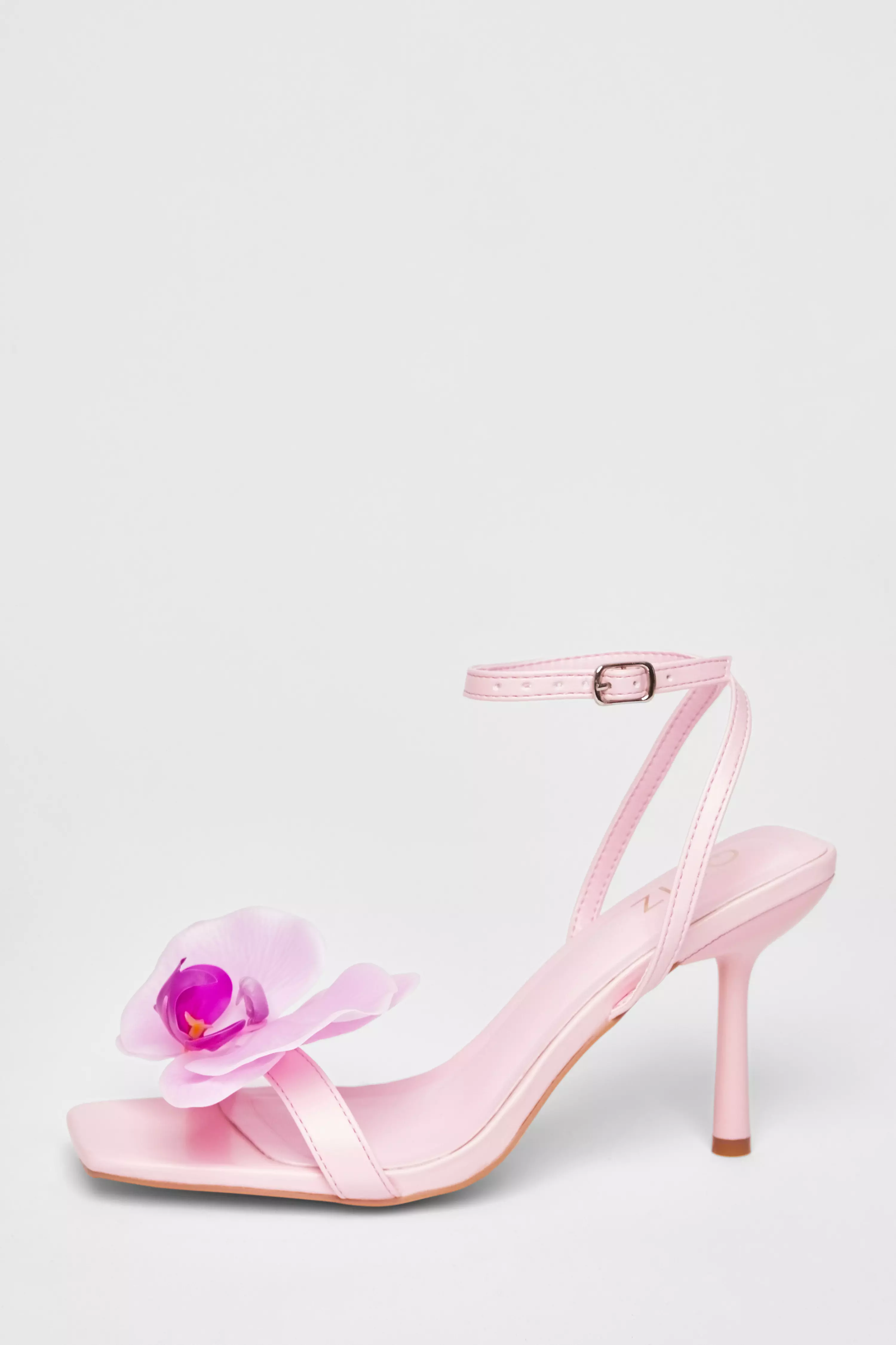 Light Pink Flower Detail Stiletto Heels