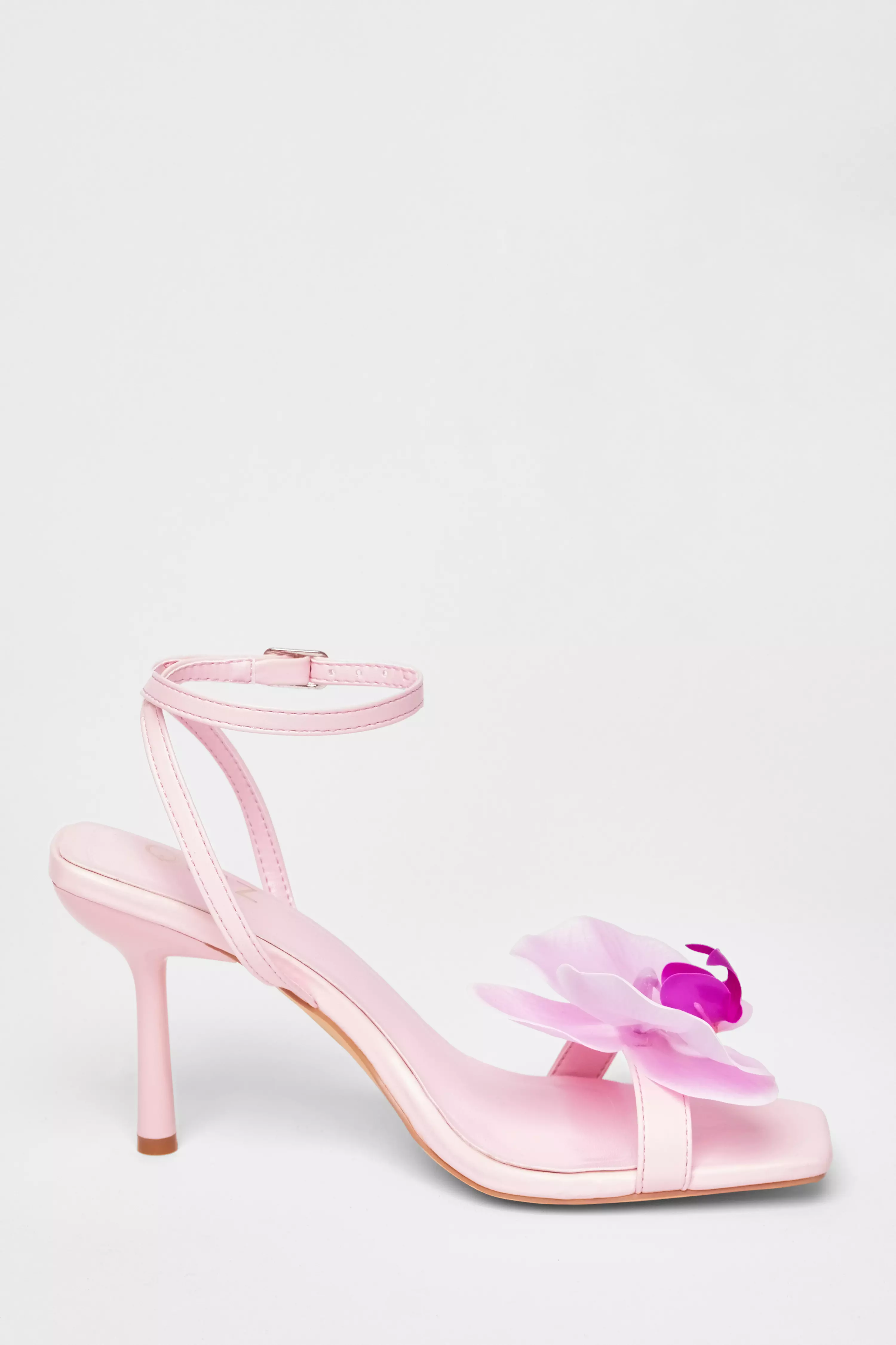 Light Pink Flower Detail Stiletto Heels