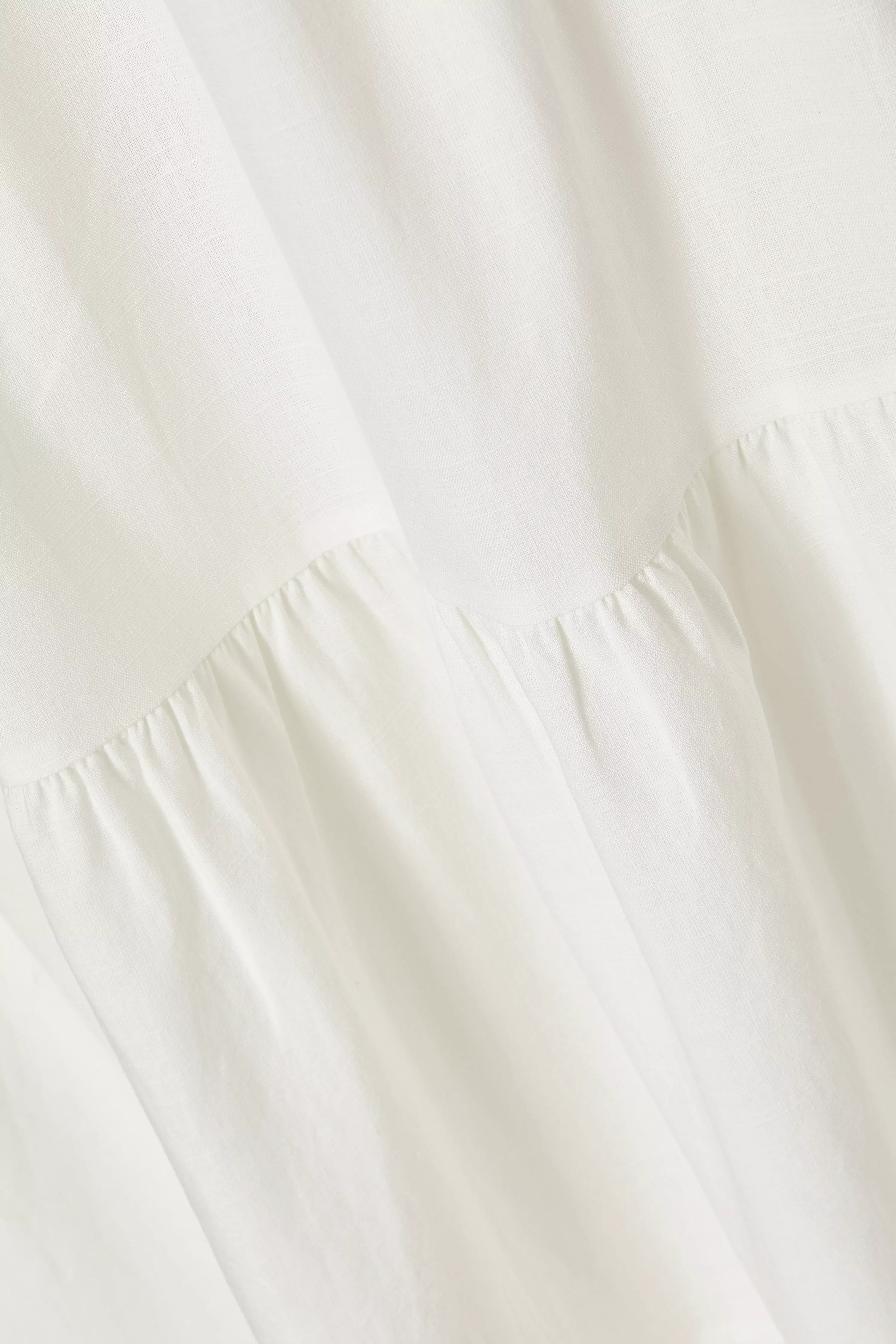 White Linen Corset Maxi Dress