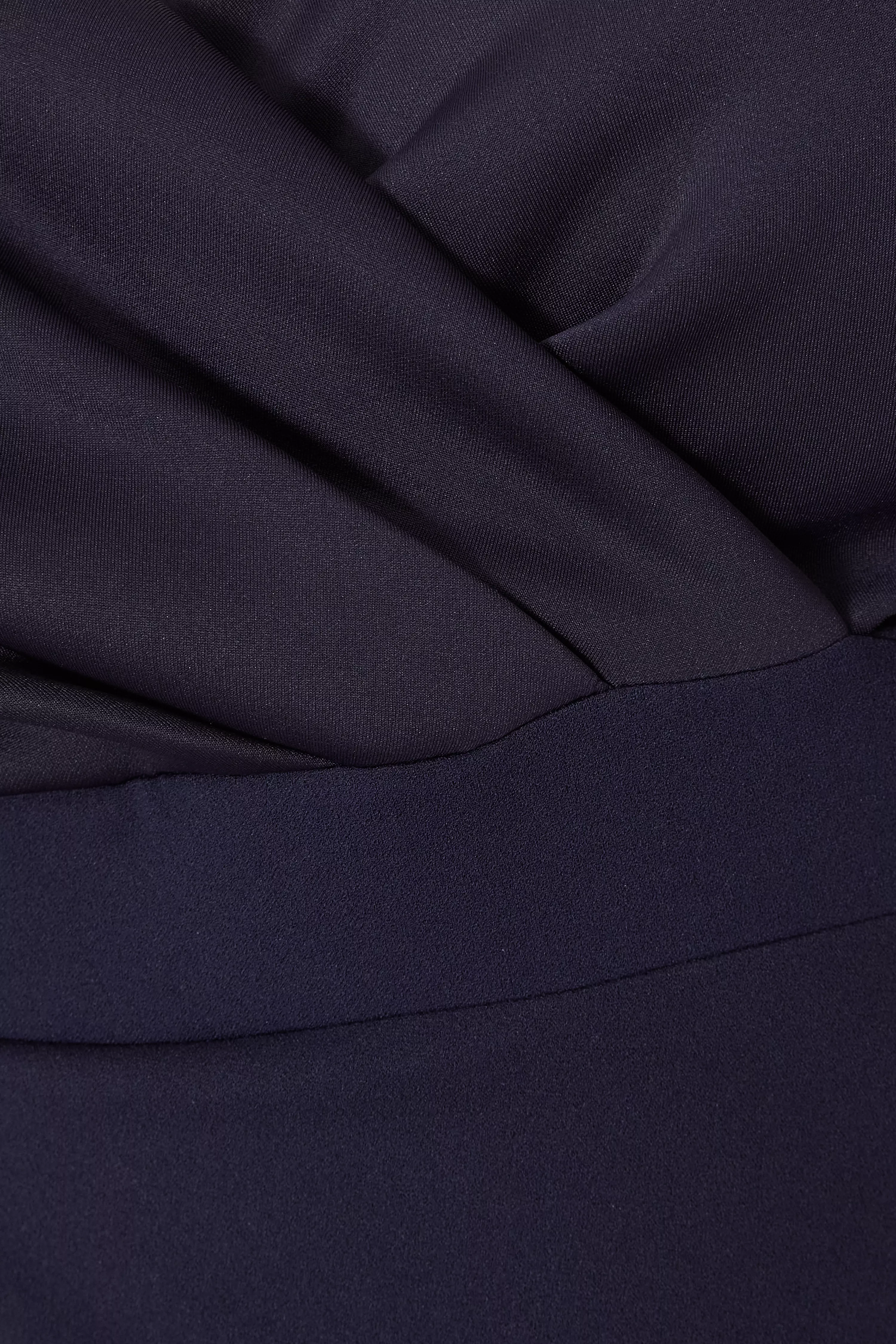 Curve Navy Bardot Maxi Dress