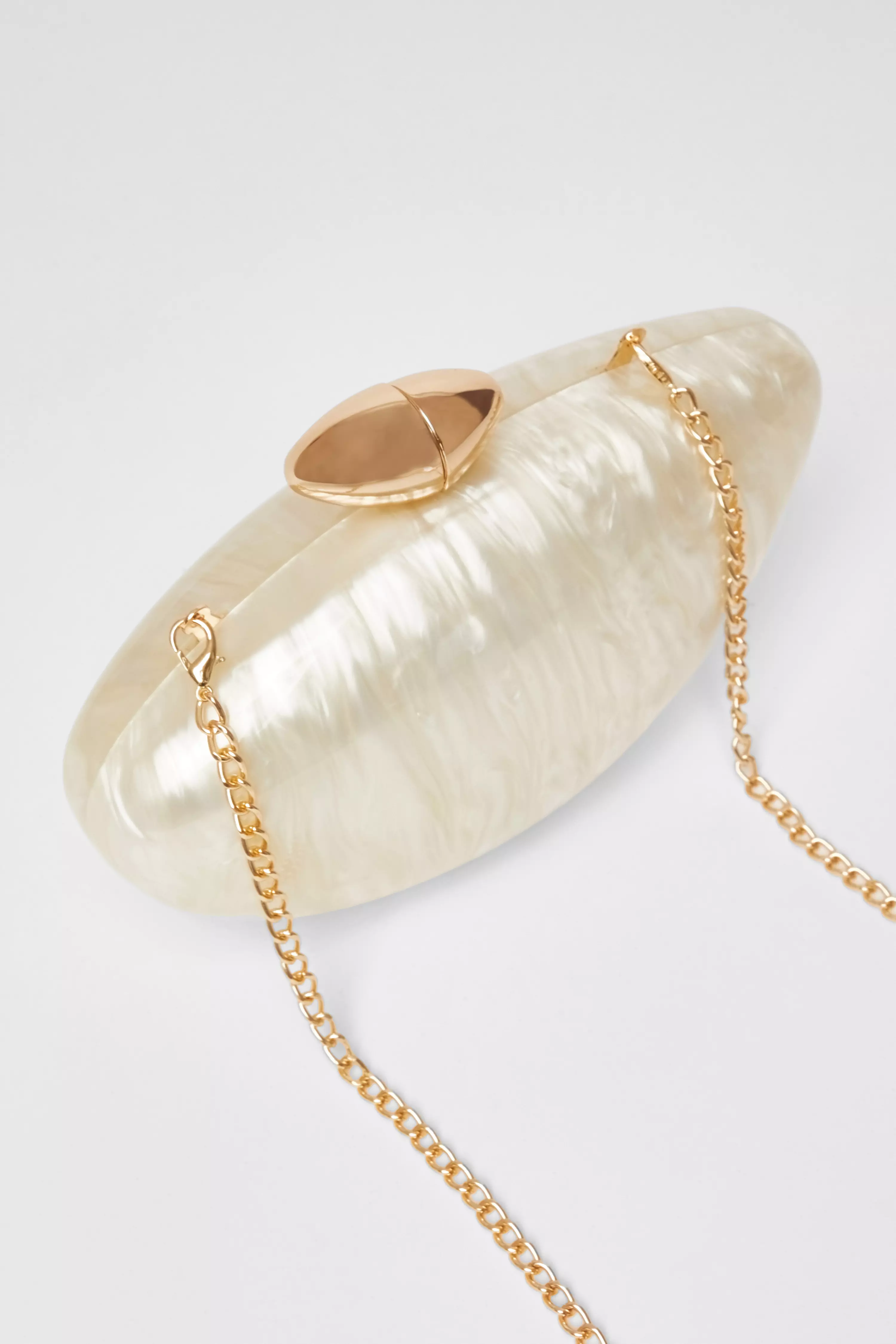 Bridal White Pearl Clutch