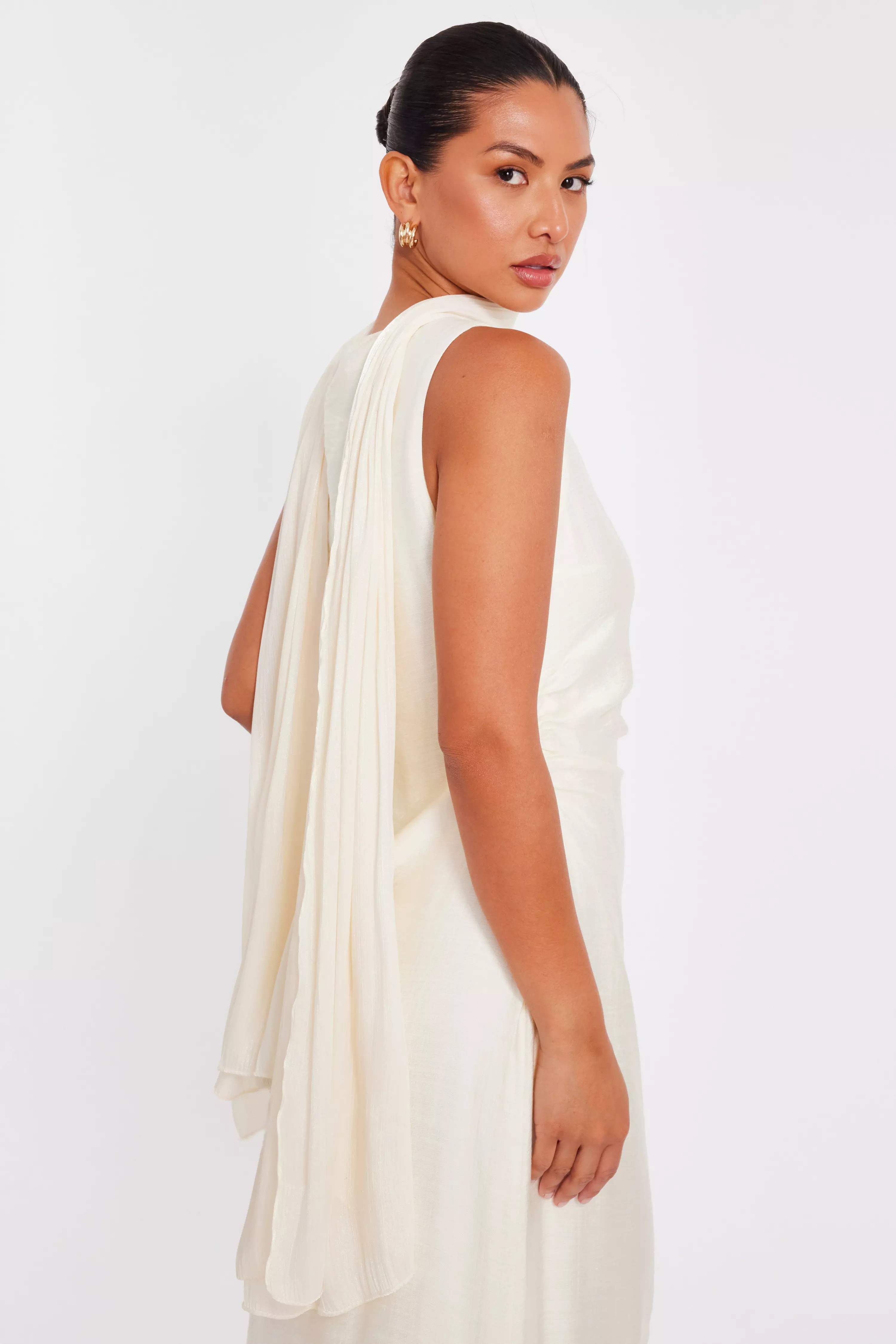 Cream Shimmer Scarf