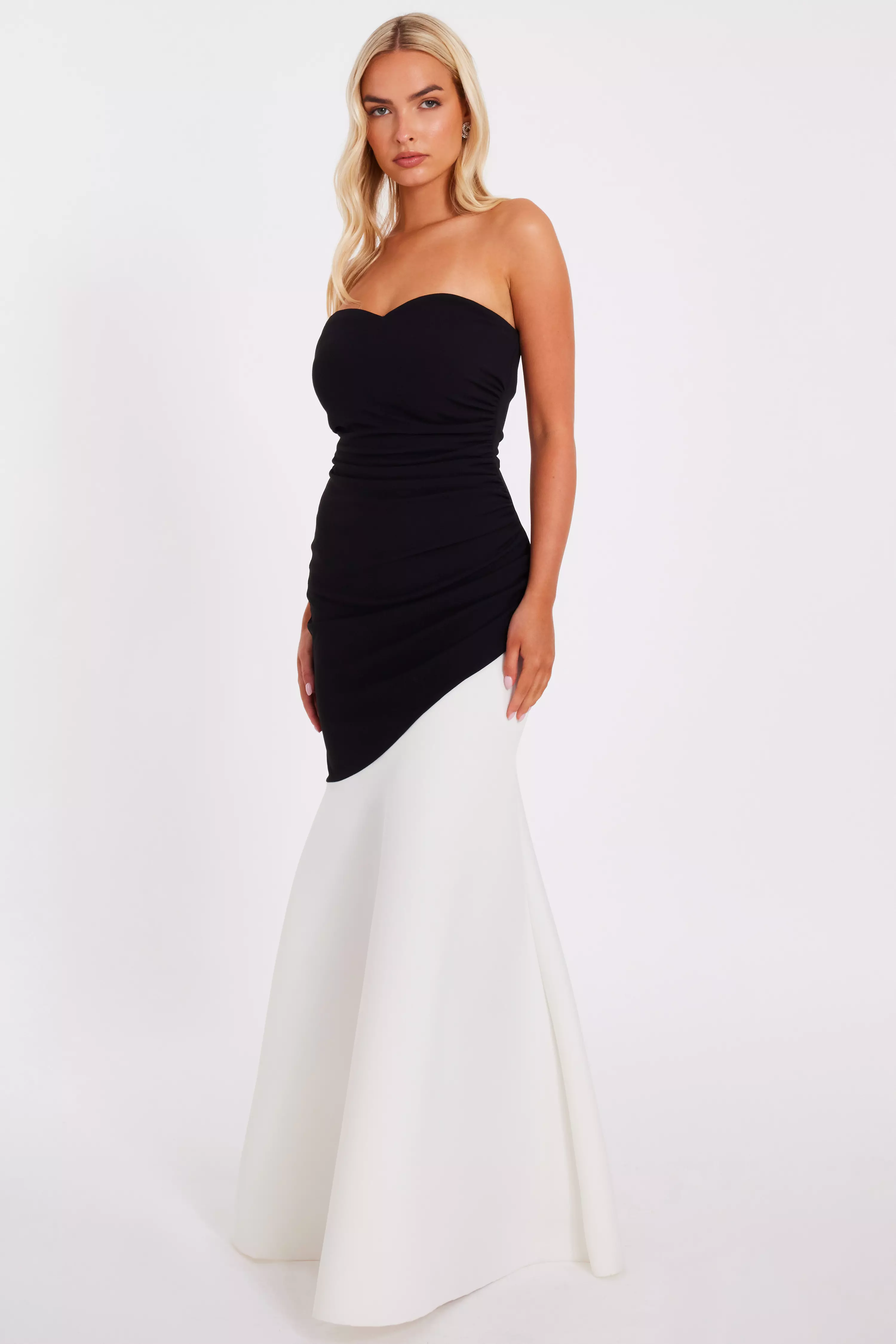 Black Contrast Maxi Dress