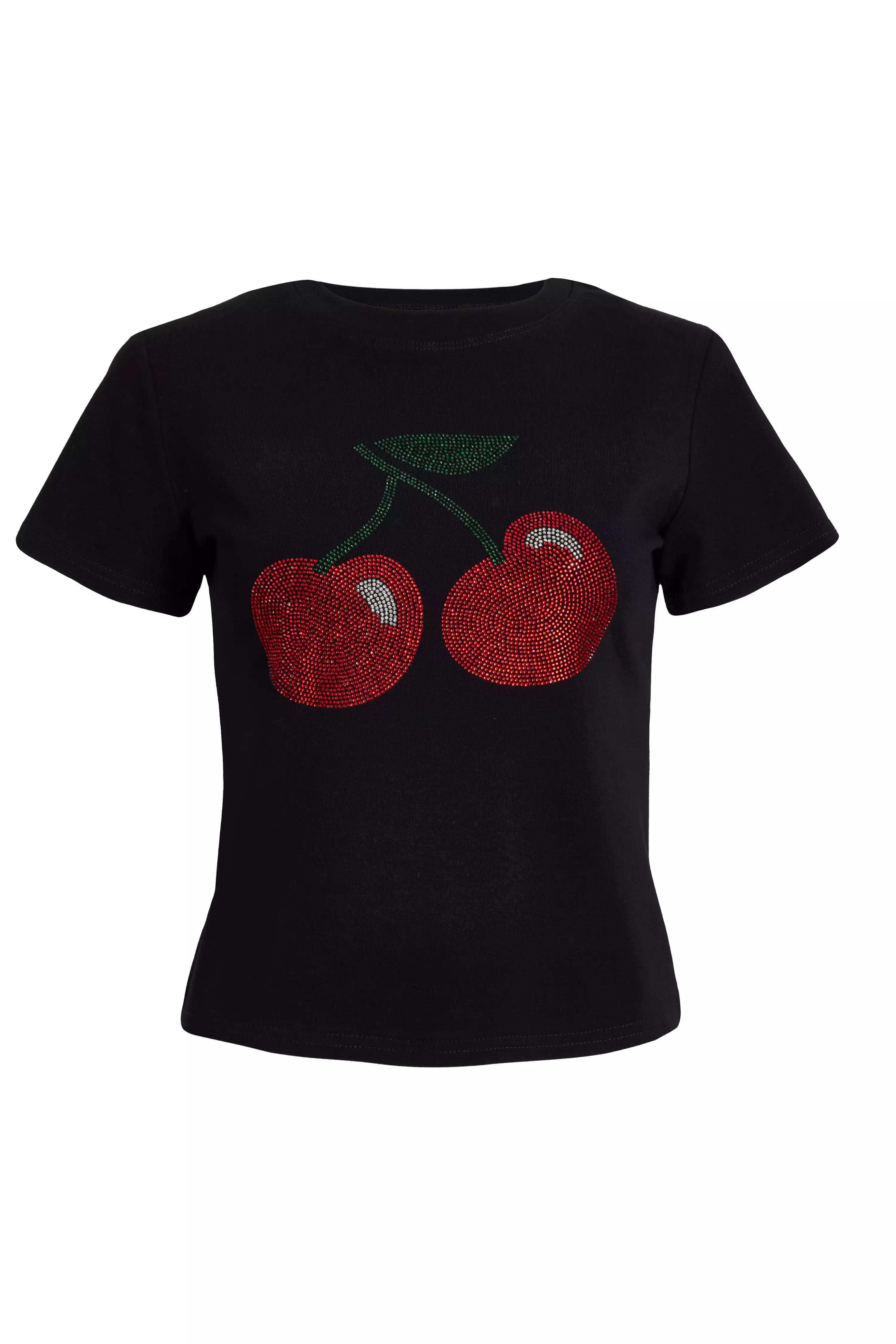 Black Diamante Cherry Top