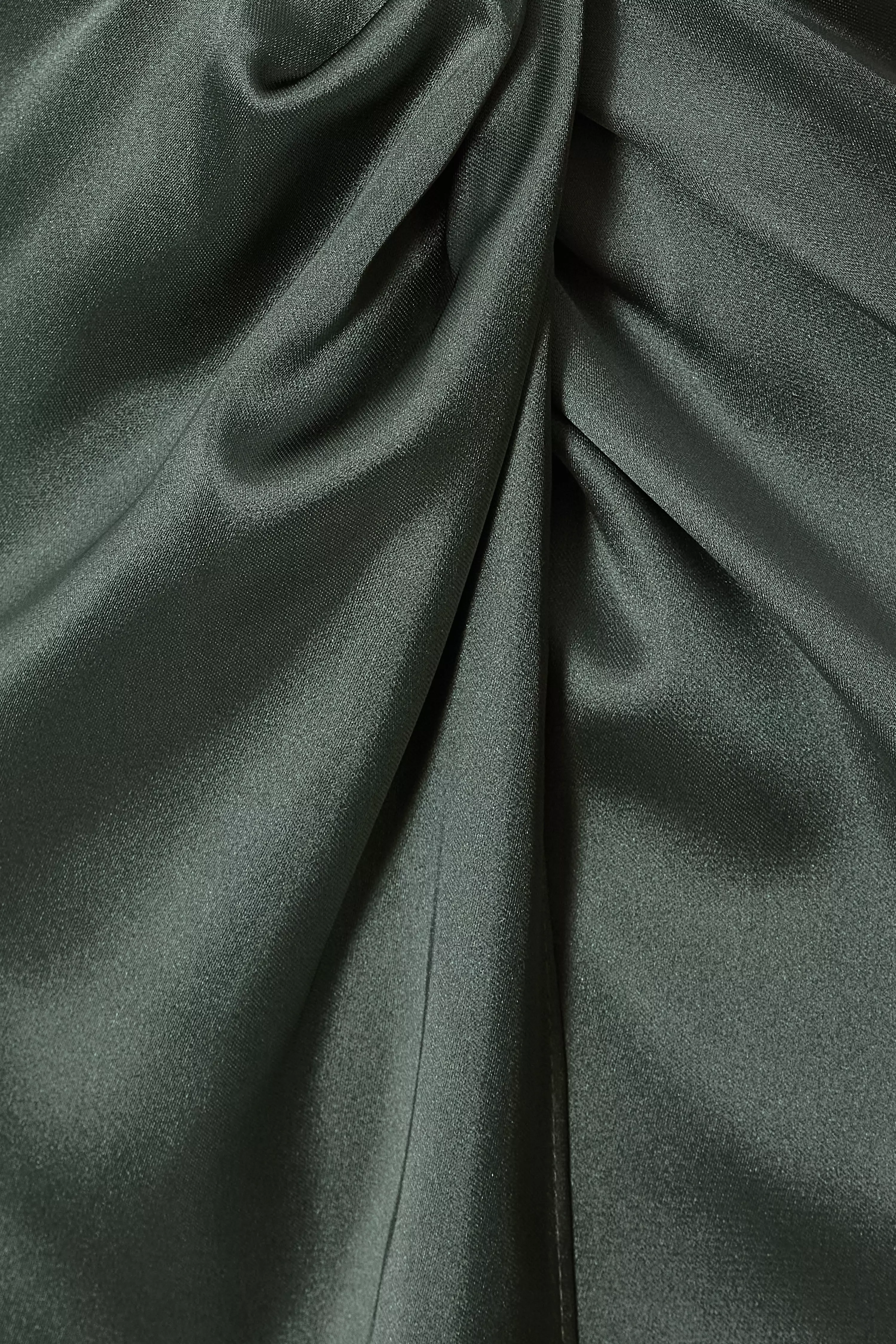 Dark Green Satin Midaxi Dress