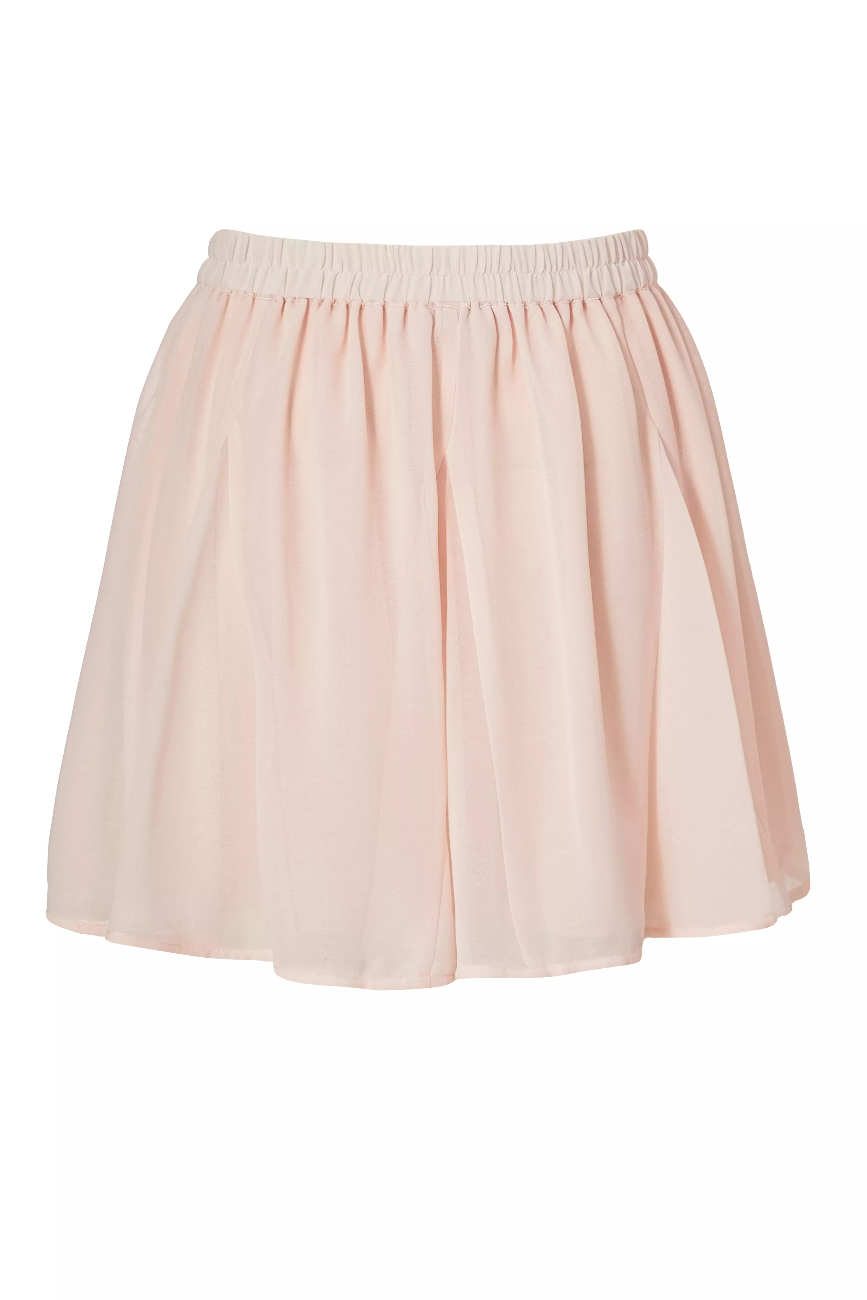 Baby Pink Pleated Mini Skirt