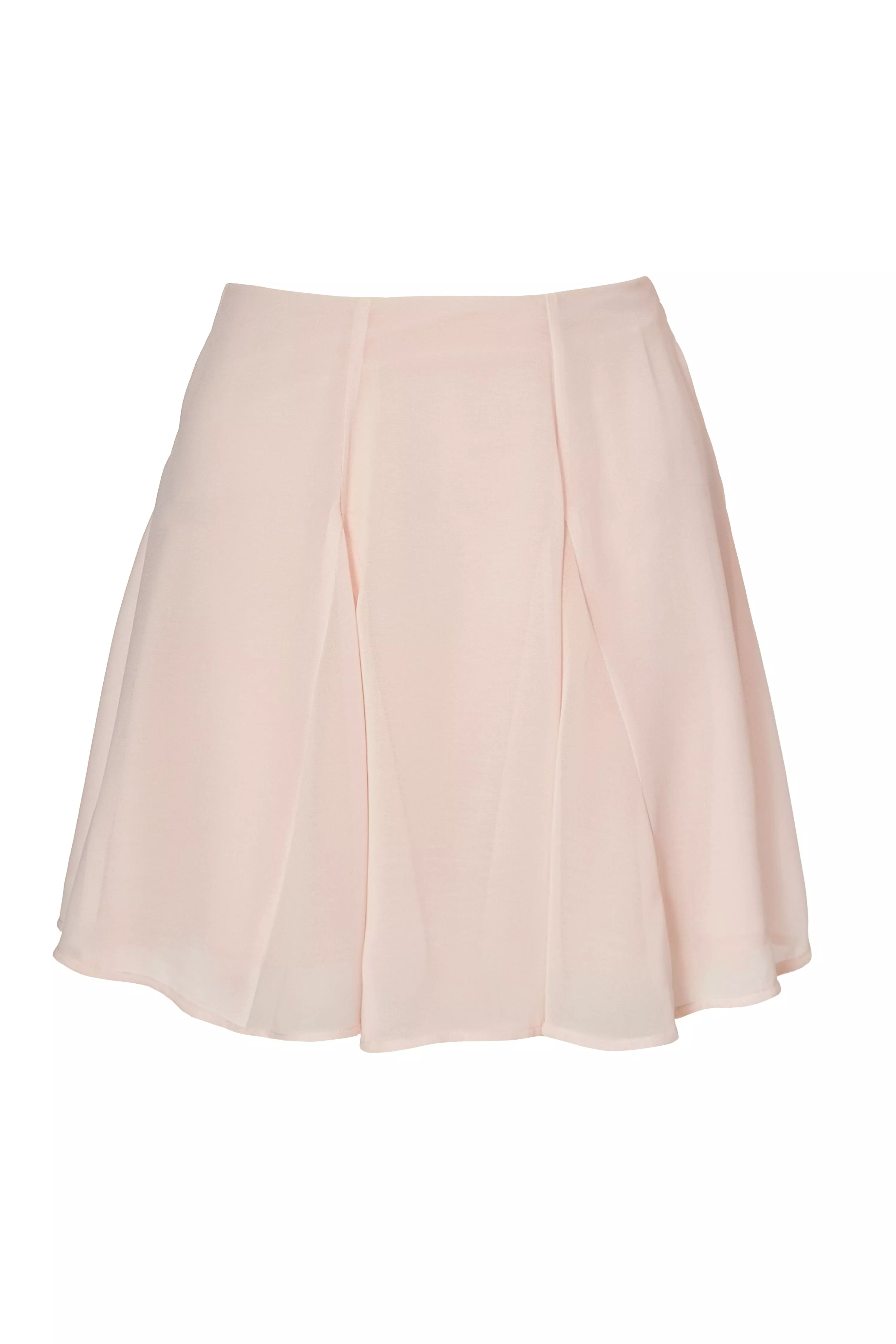 Baby Pink Pleated Mini Skirt