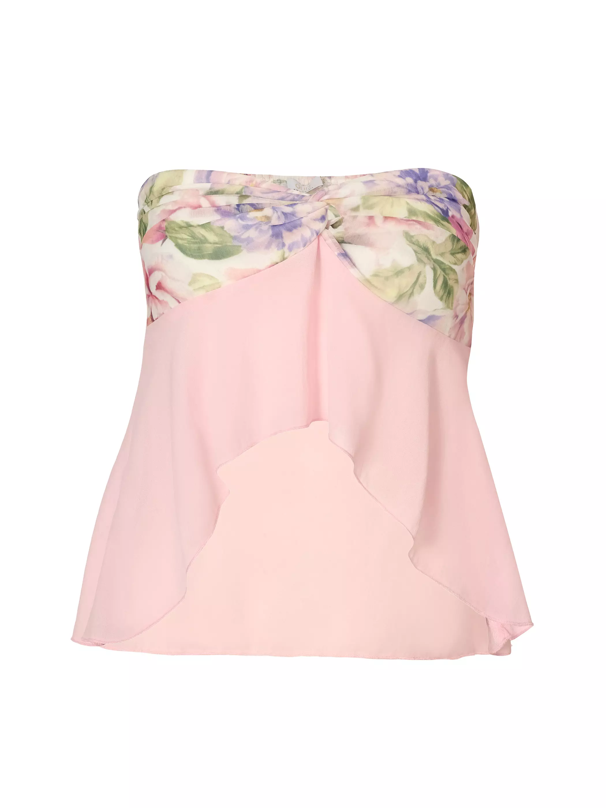 Baby Pink Floaty Bandeau Top