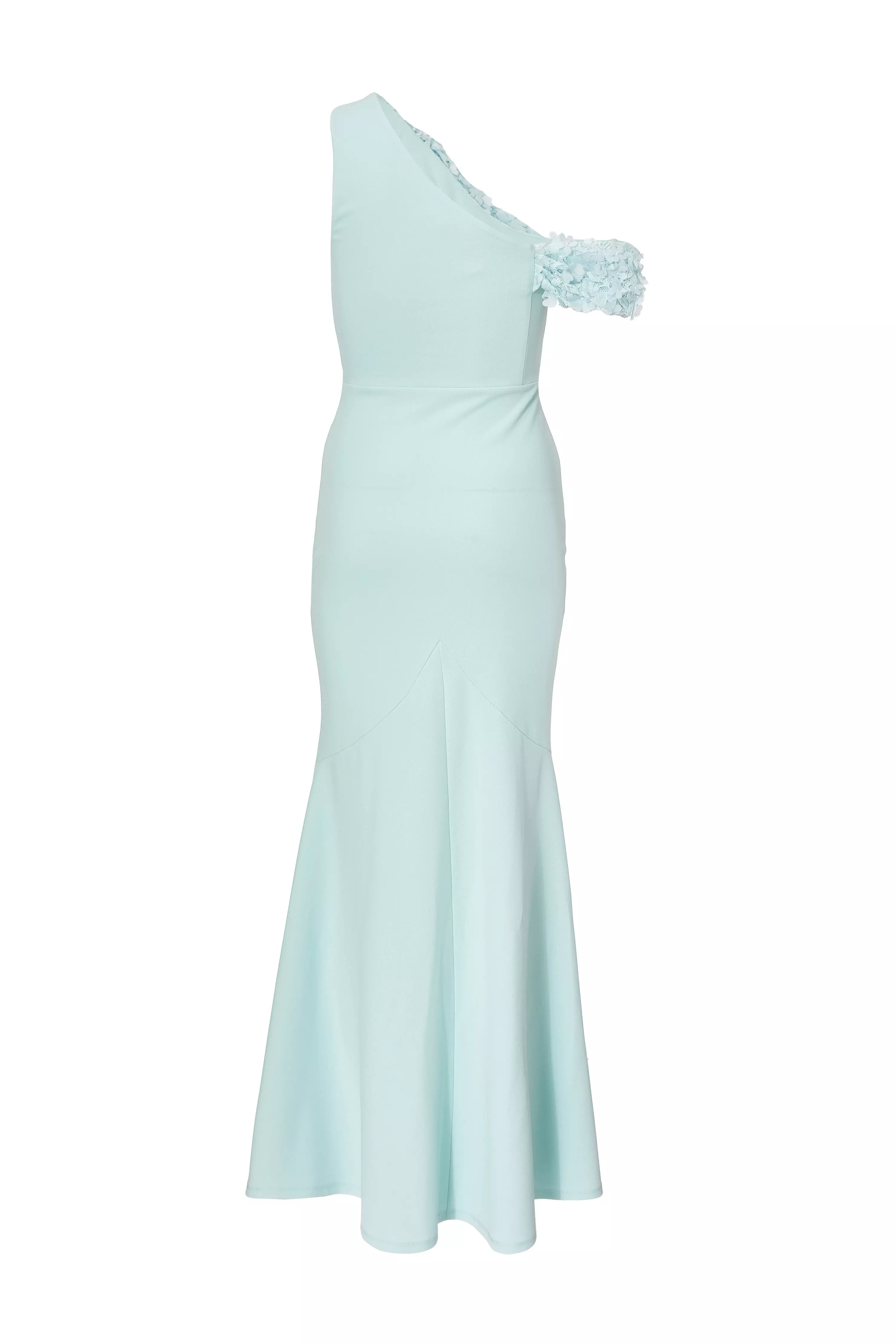 Petite Pale Blue Floral Maxi Dress
