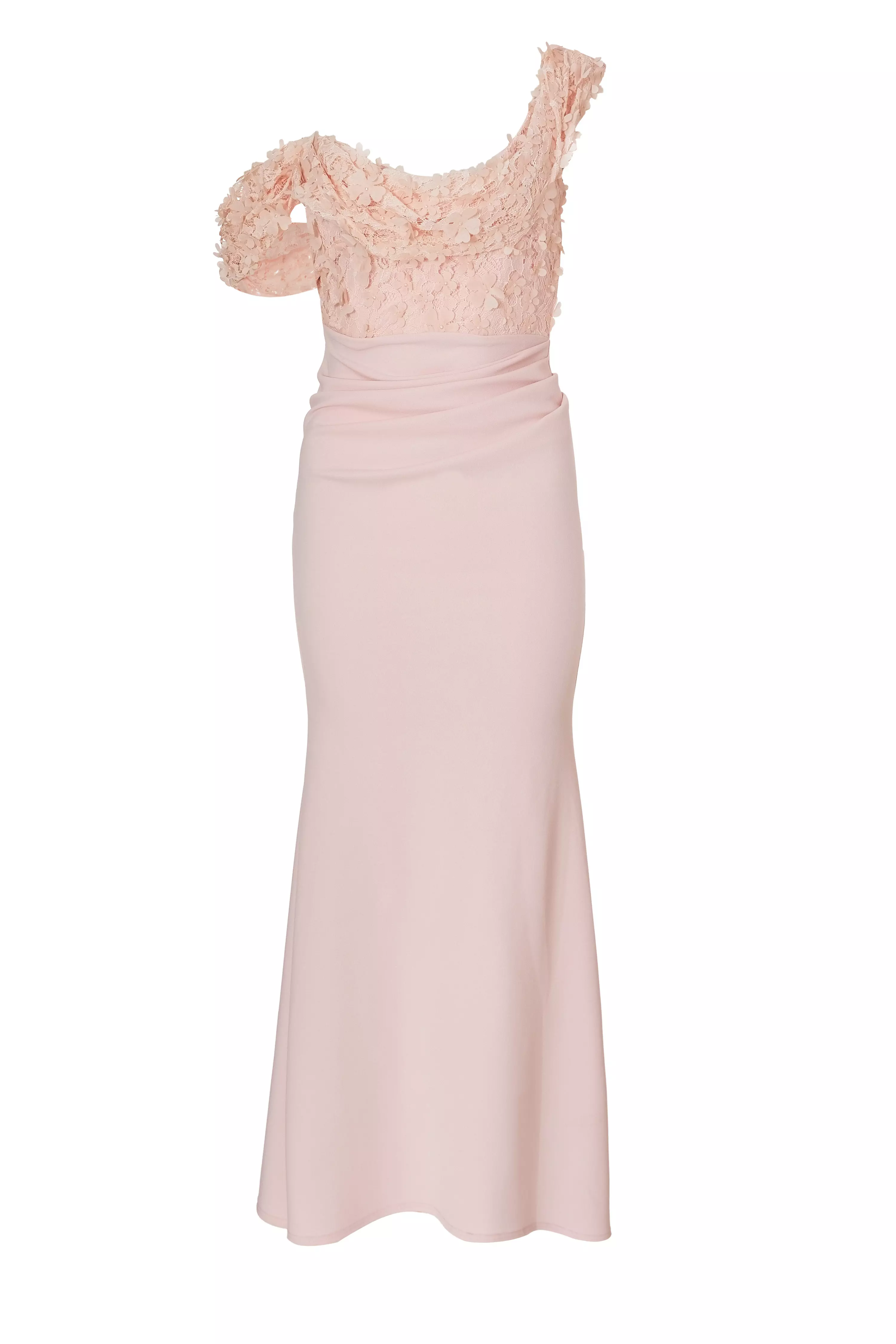 Petite Pale Pink Floral Maxi Dress