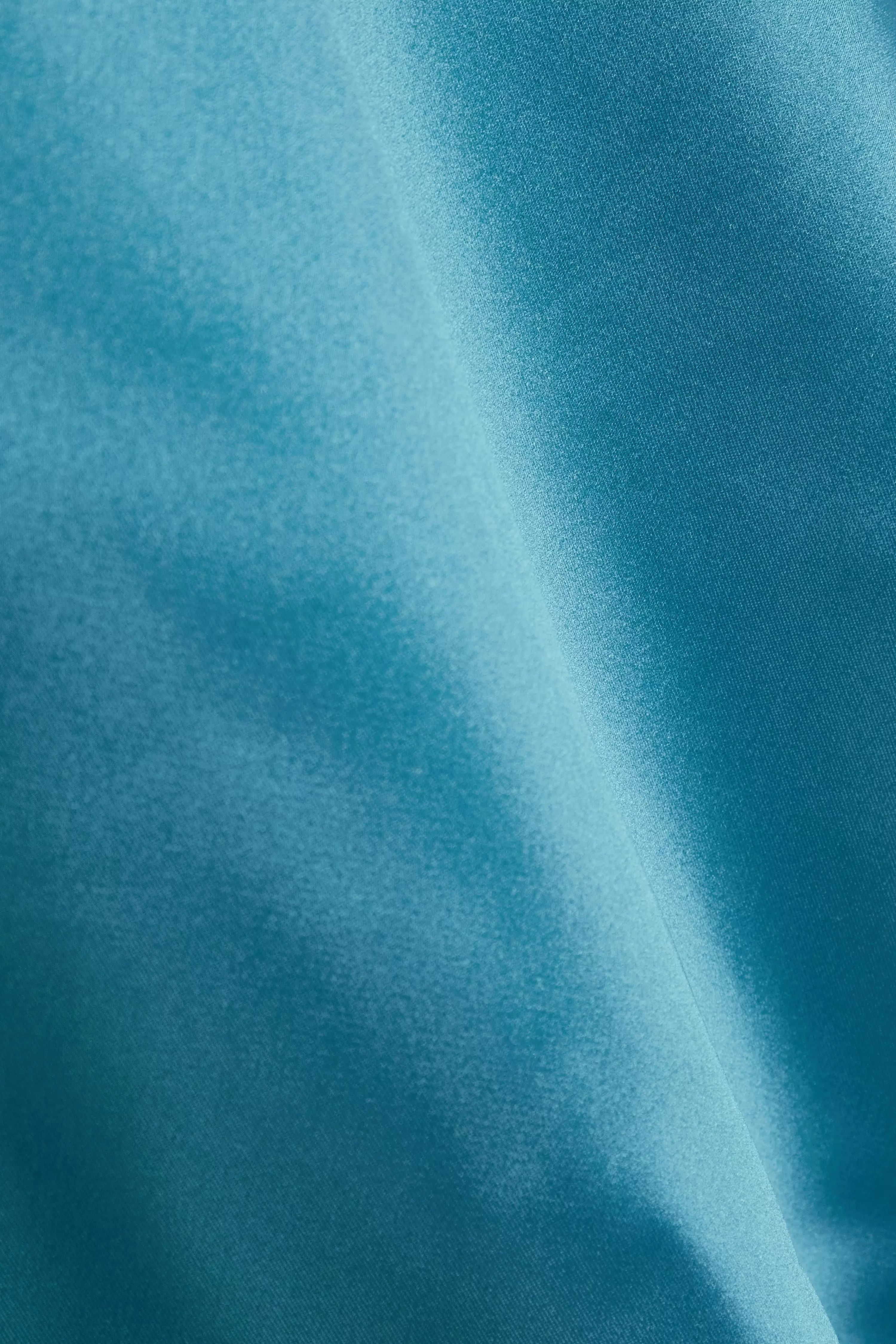 Curve Teal Satin One Shoulder Midaxi Dress
