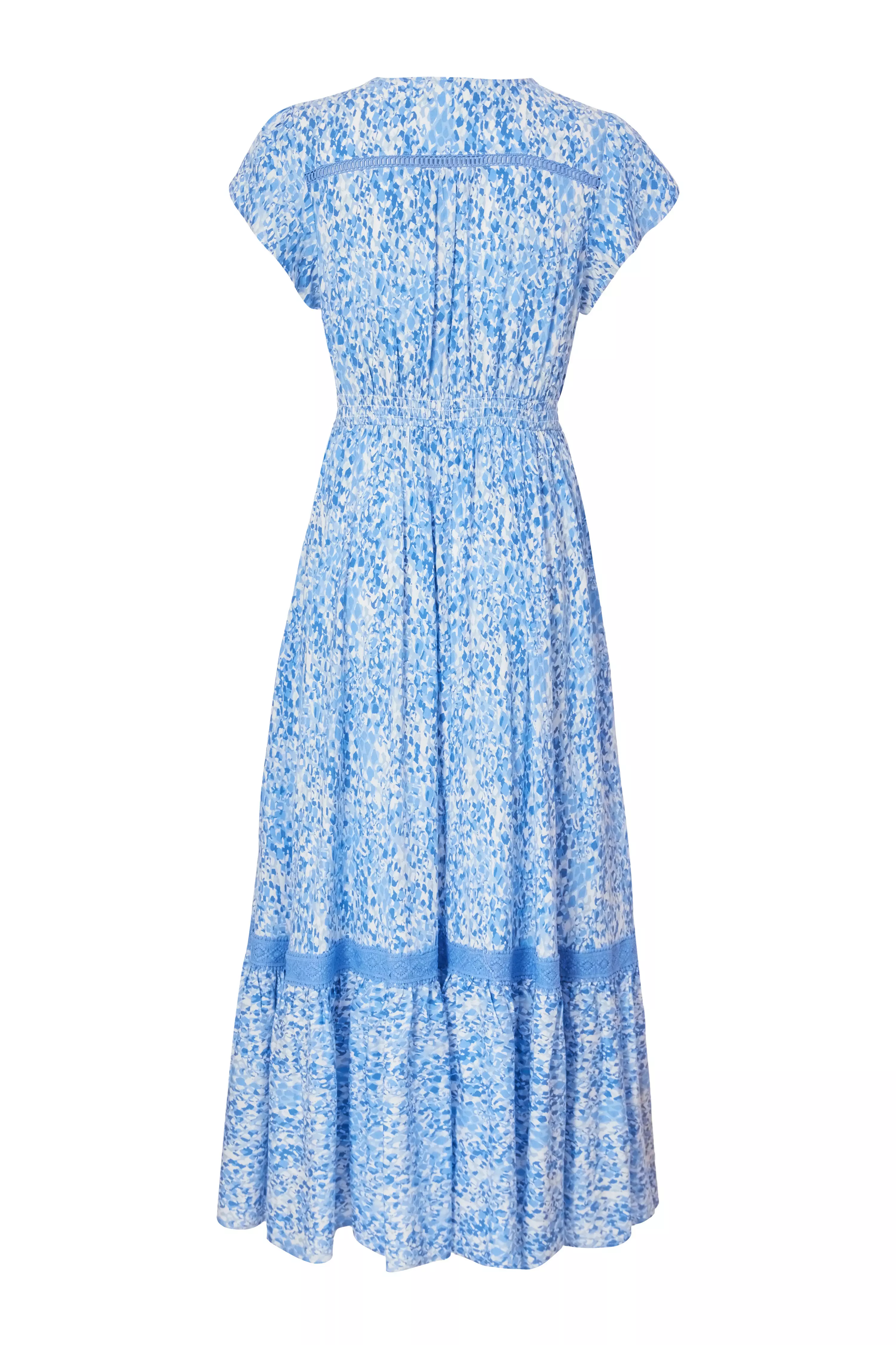 Petite Blue Animal Print Midaxi Dress