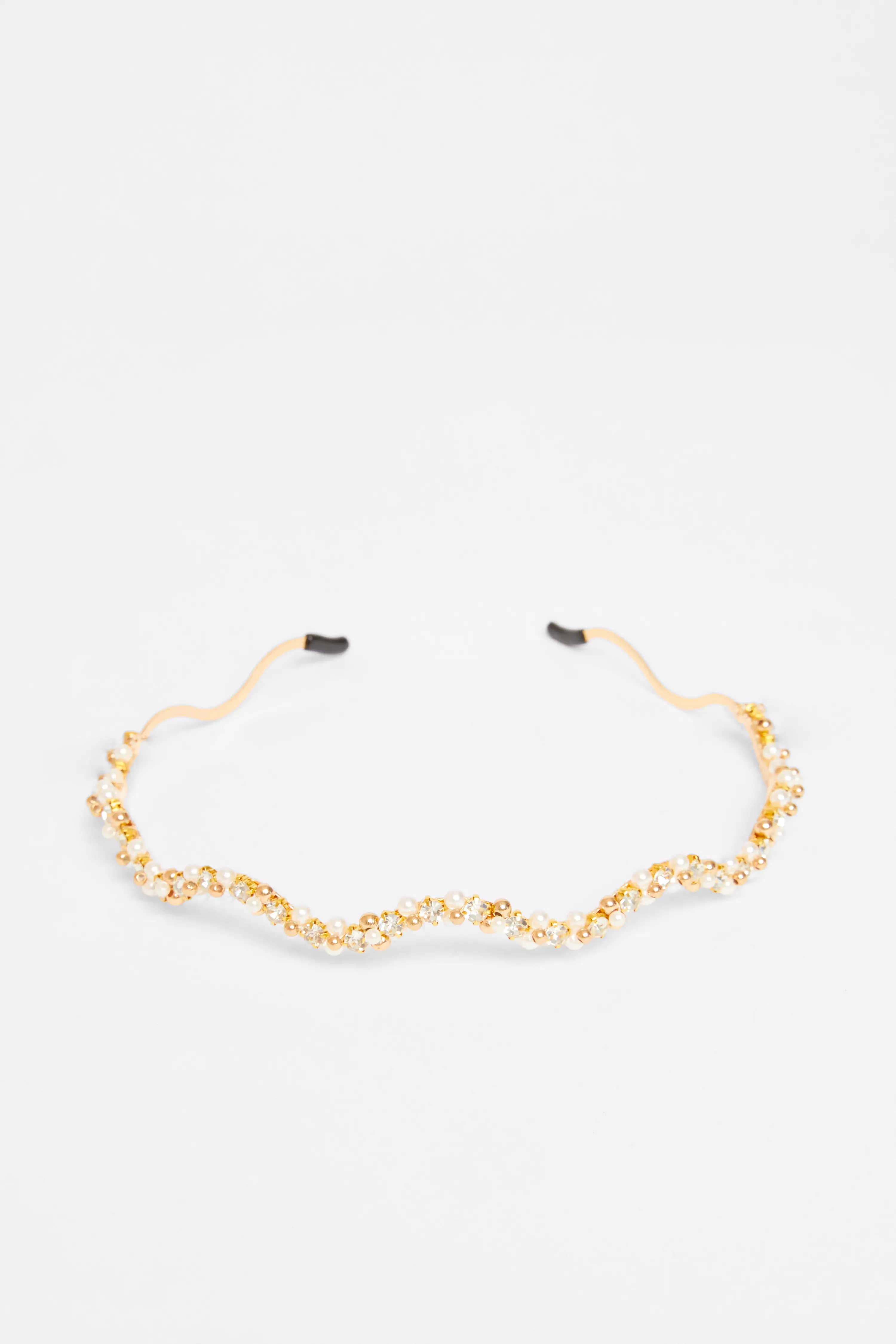 Gold Embellished Wavy Headband