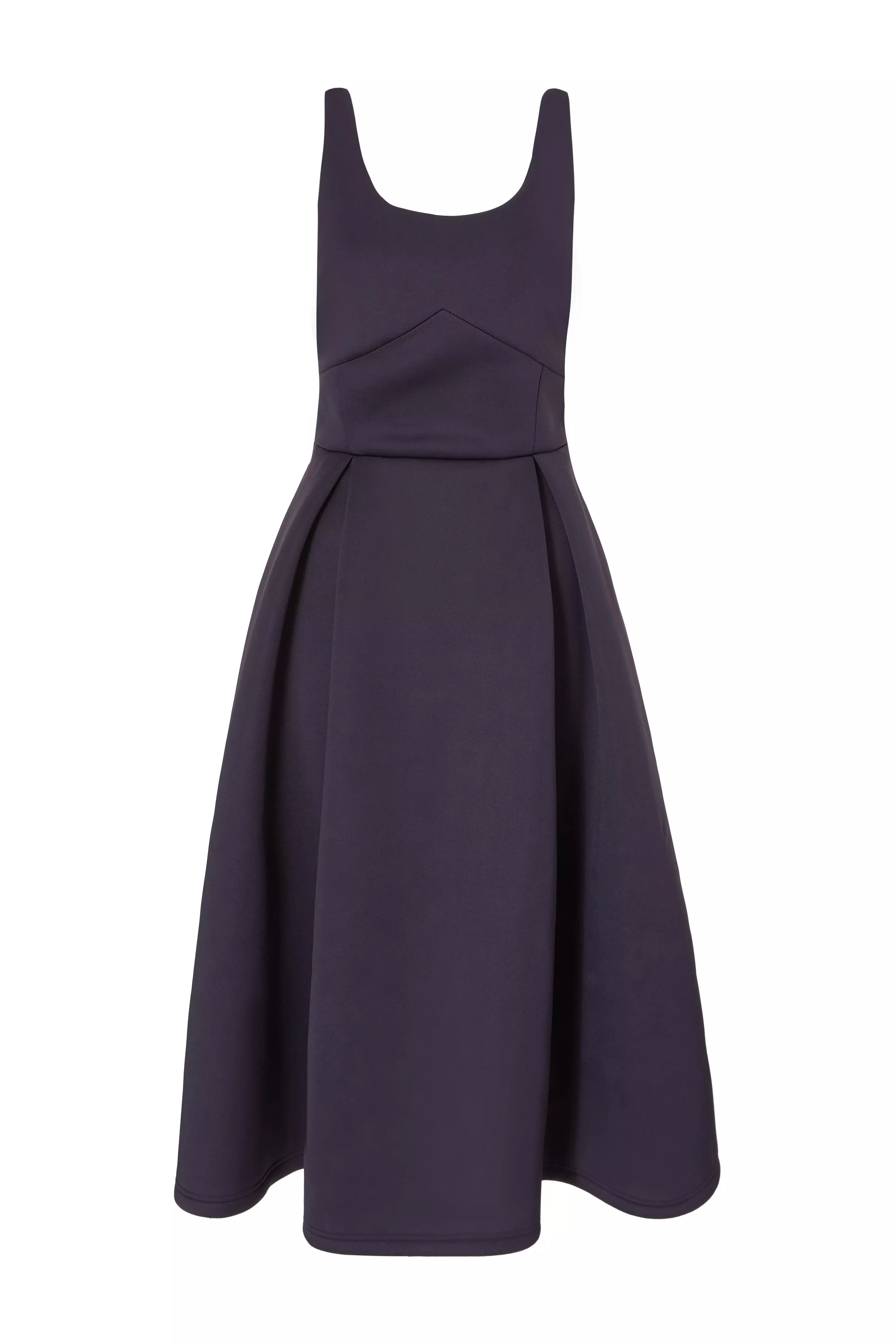 Navy Bow Back Midi Dress
