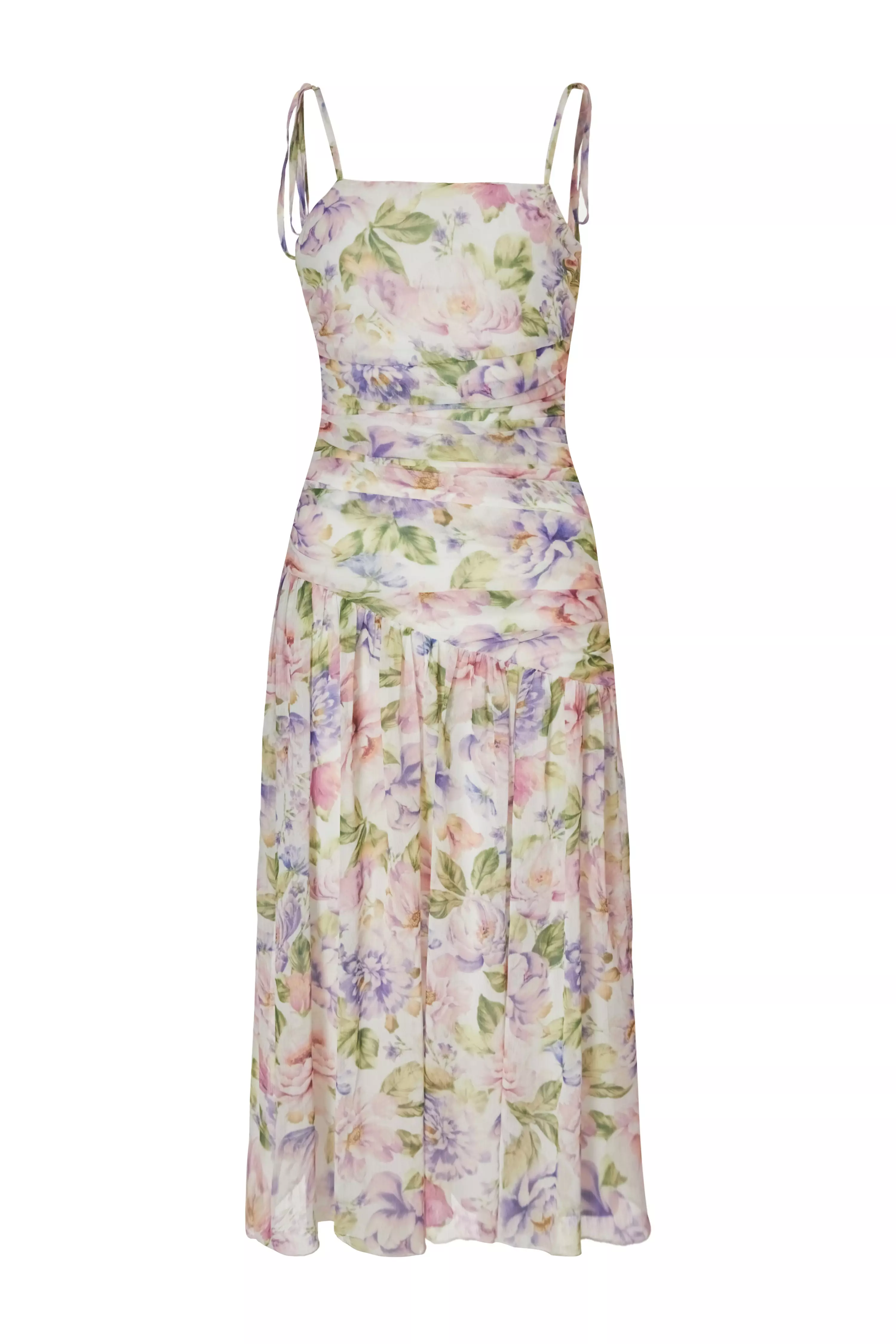 Petite Chiffon Floral Midi Dress