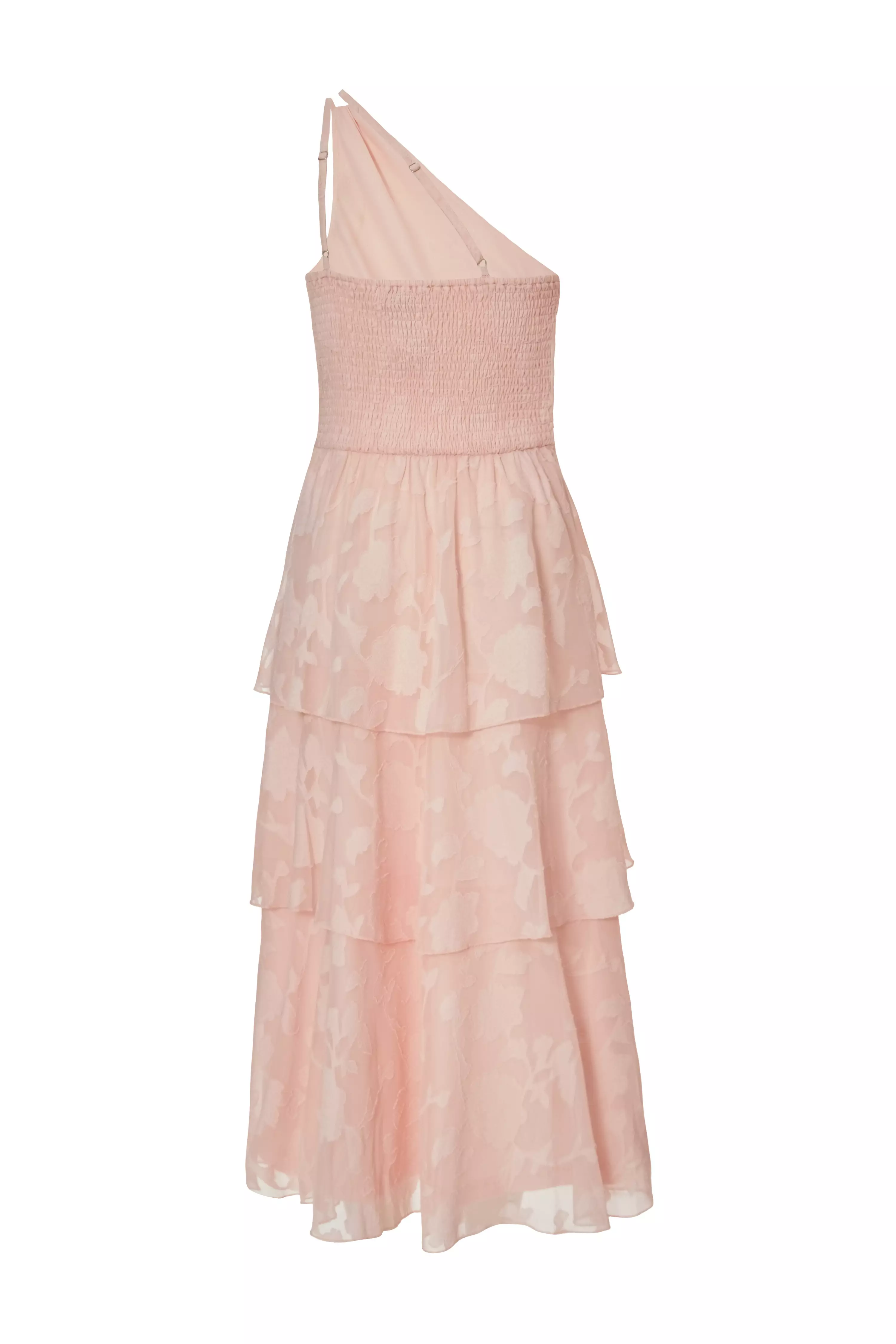 Petite Pink Tiered Maxi Dress