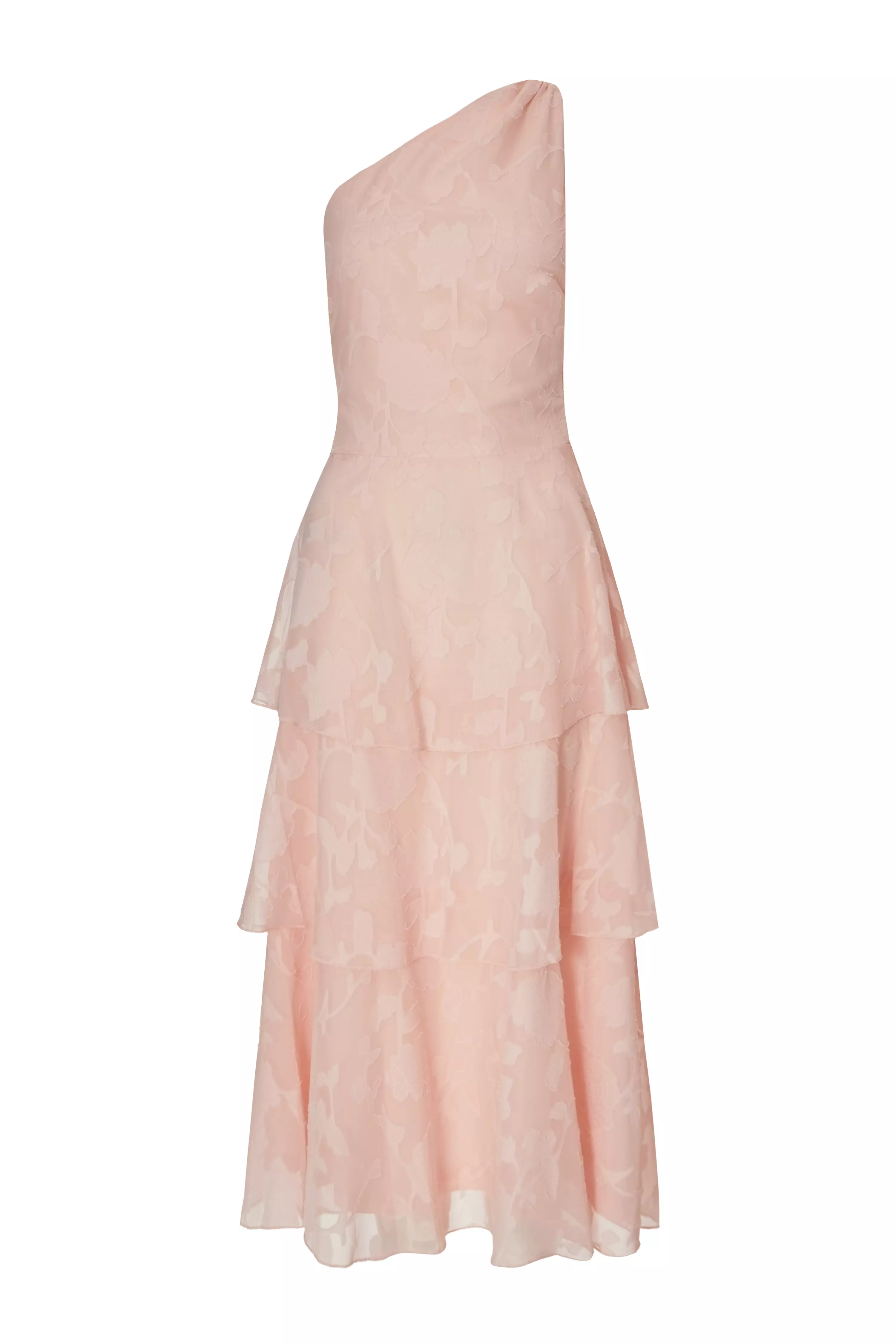 Petite Pink Tiered Maxi Dress