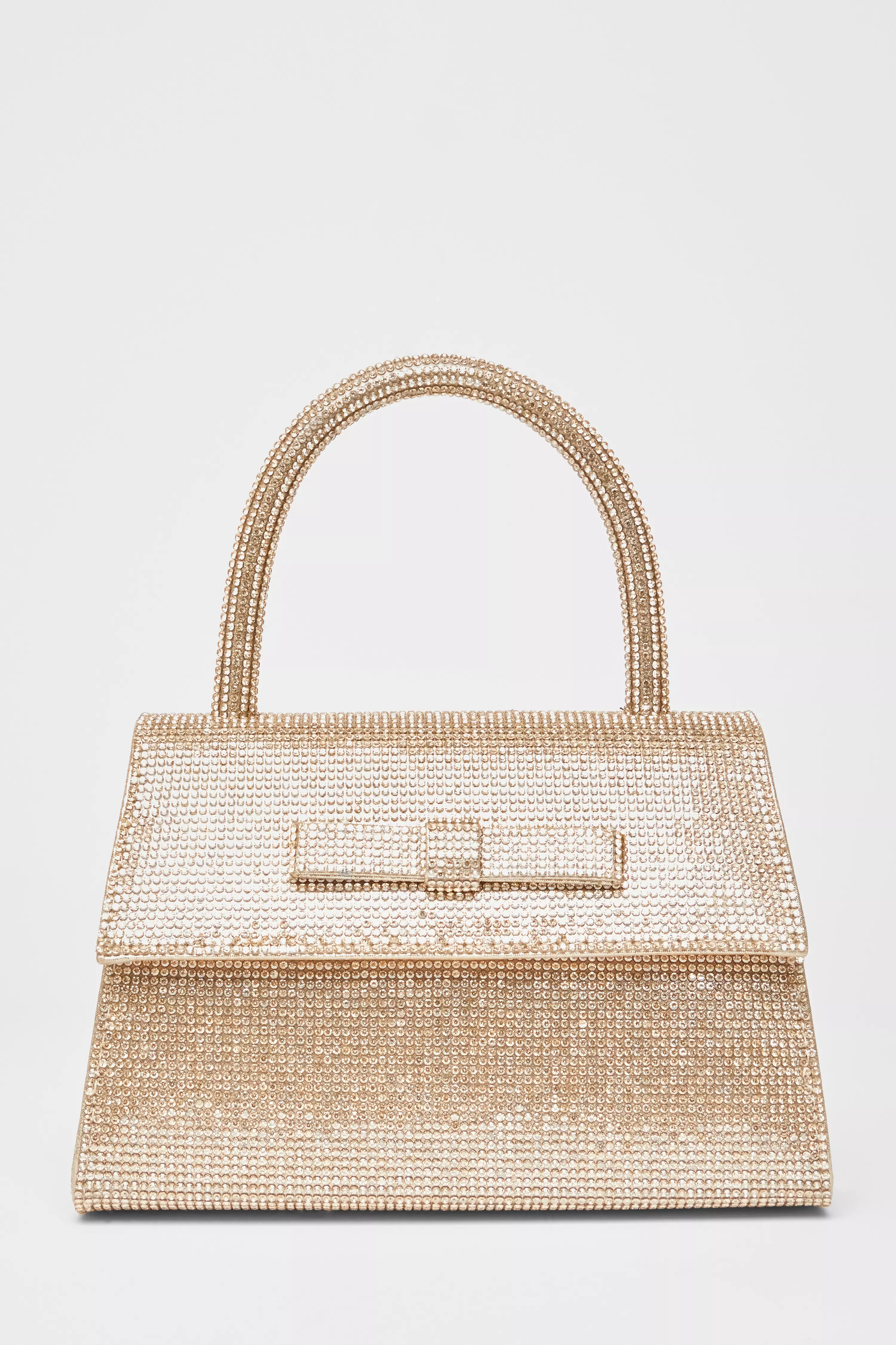 Gold Diamante Top Handle Bag