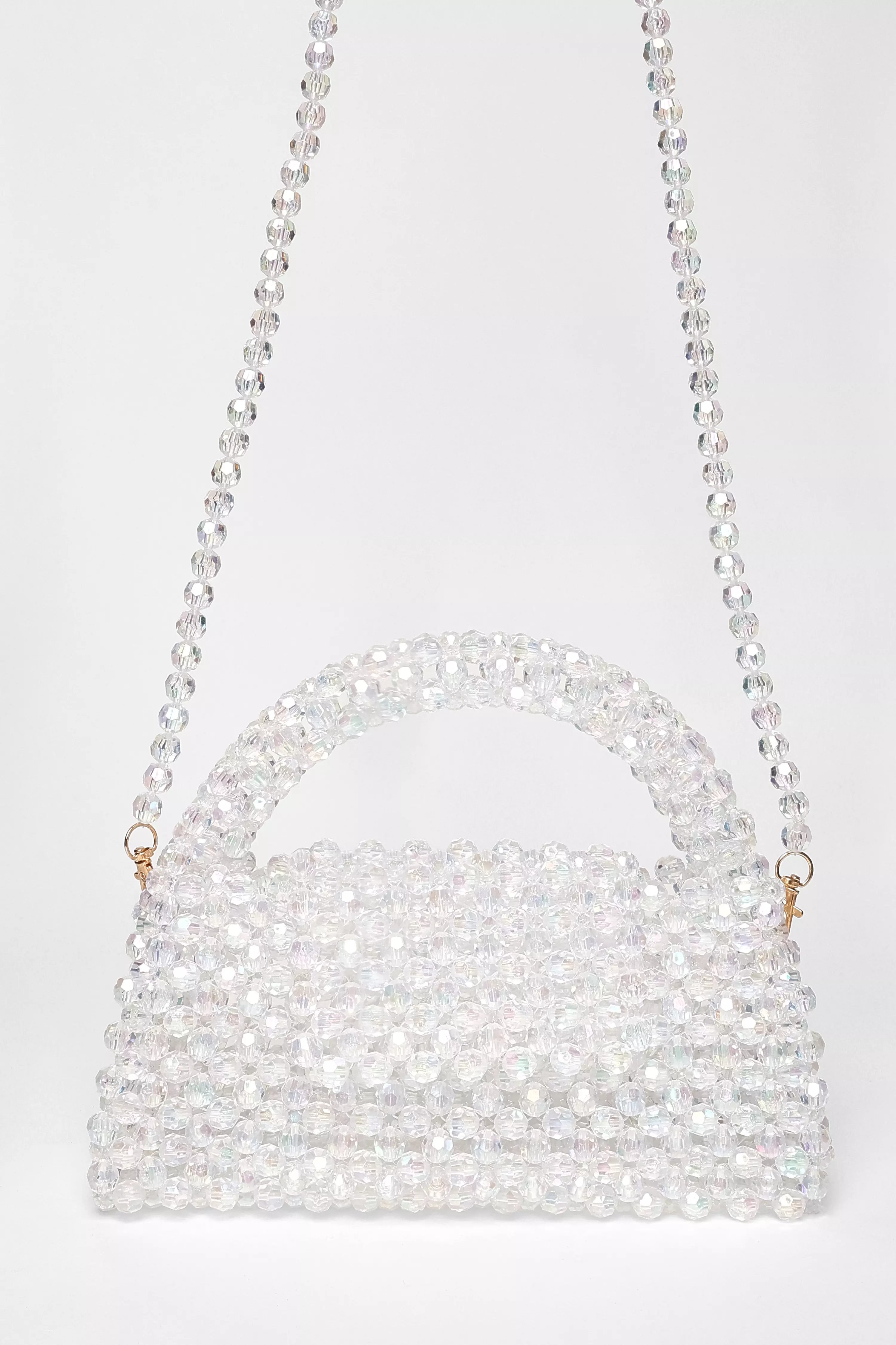 Iridescent Mini Top Handle Bag