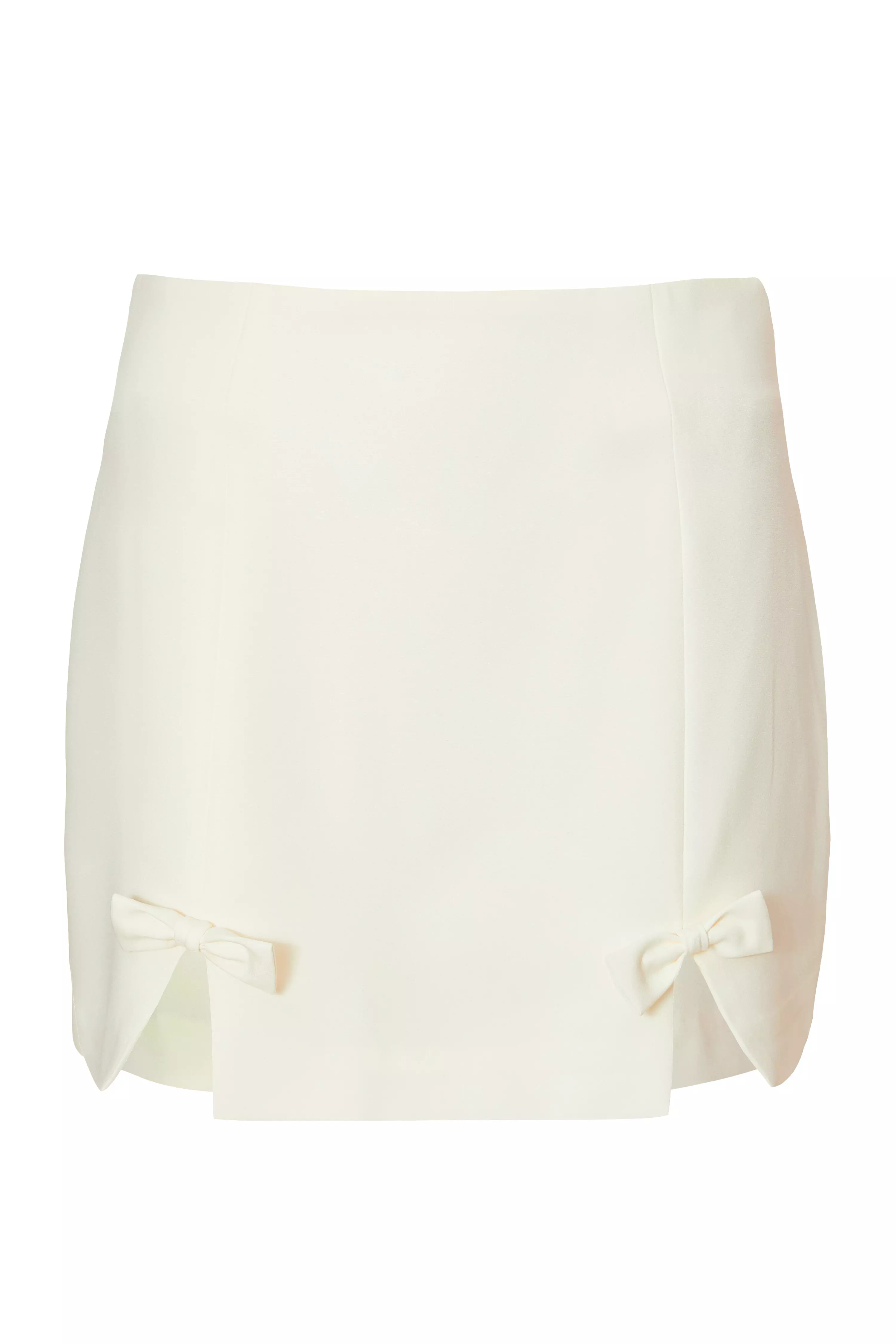 Cream Bow Detail Skirt
