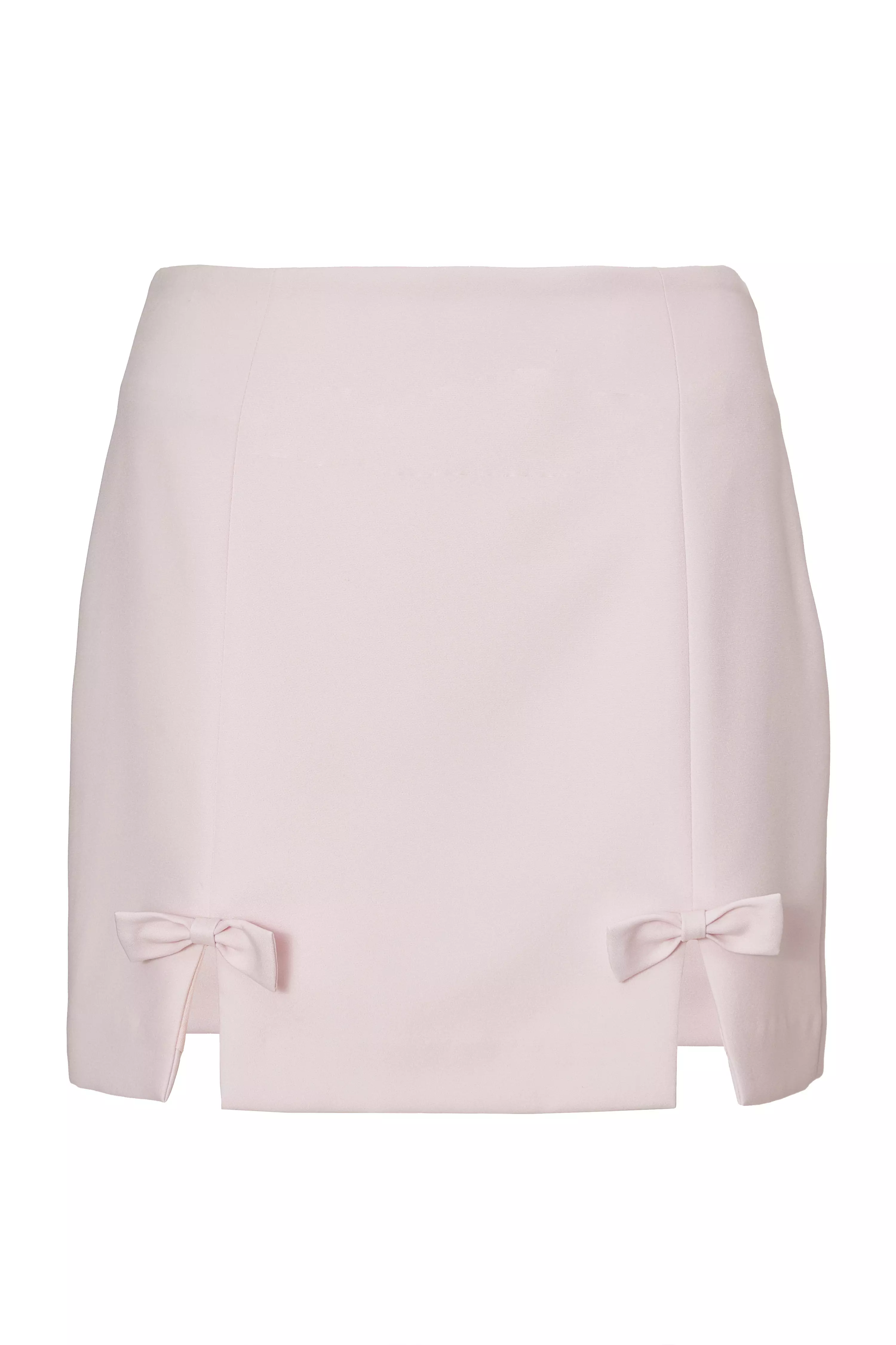 Pale Pink Bow Detail Skirt