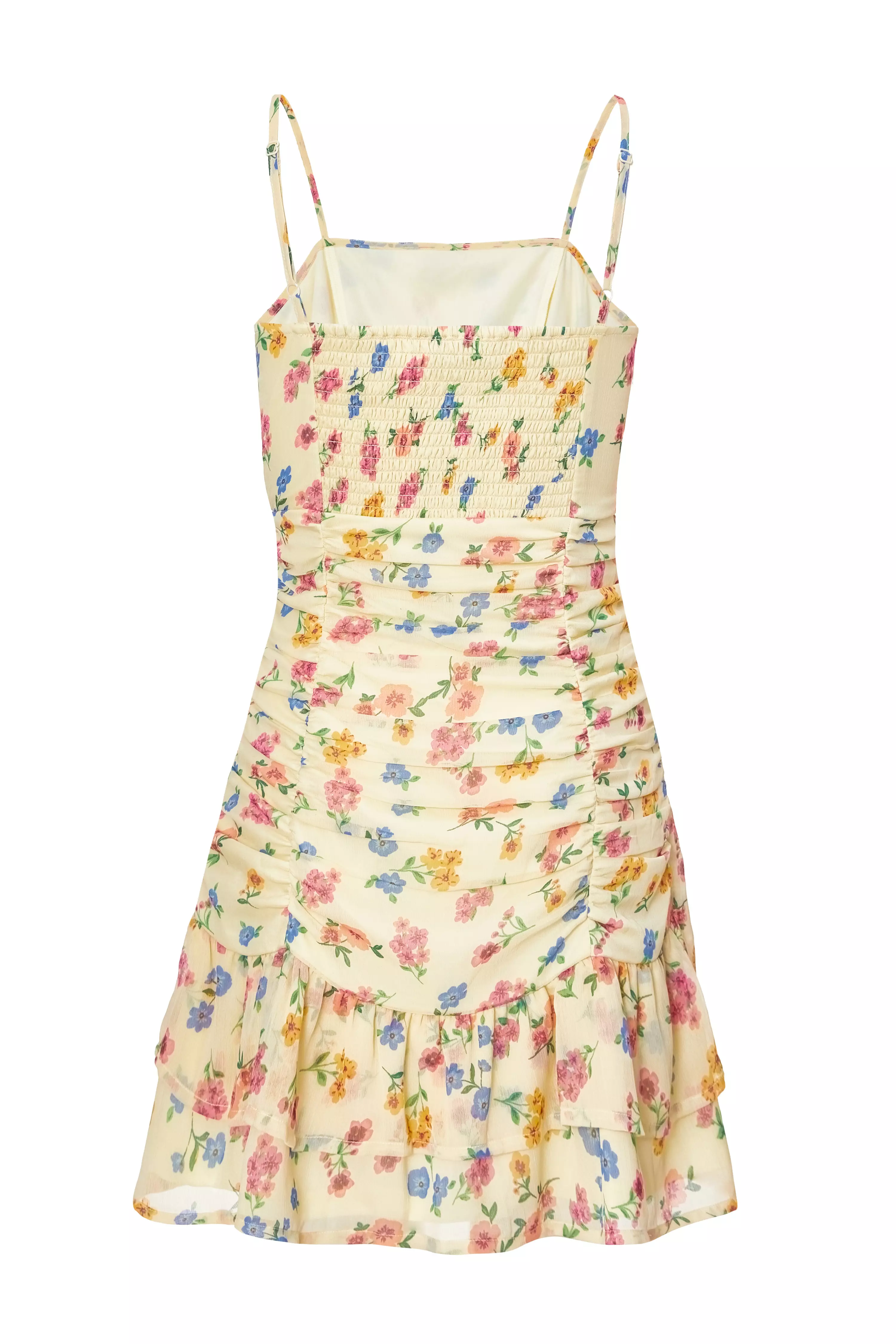 Yellow Floral Mini Dress