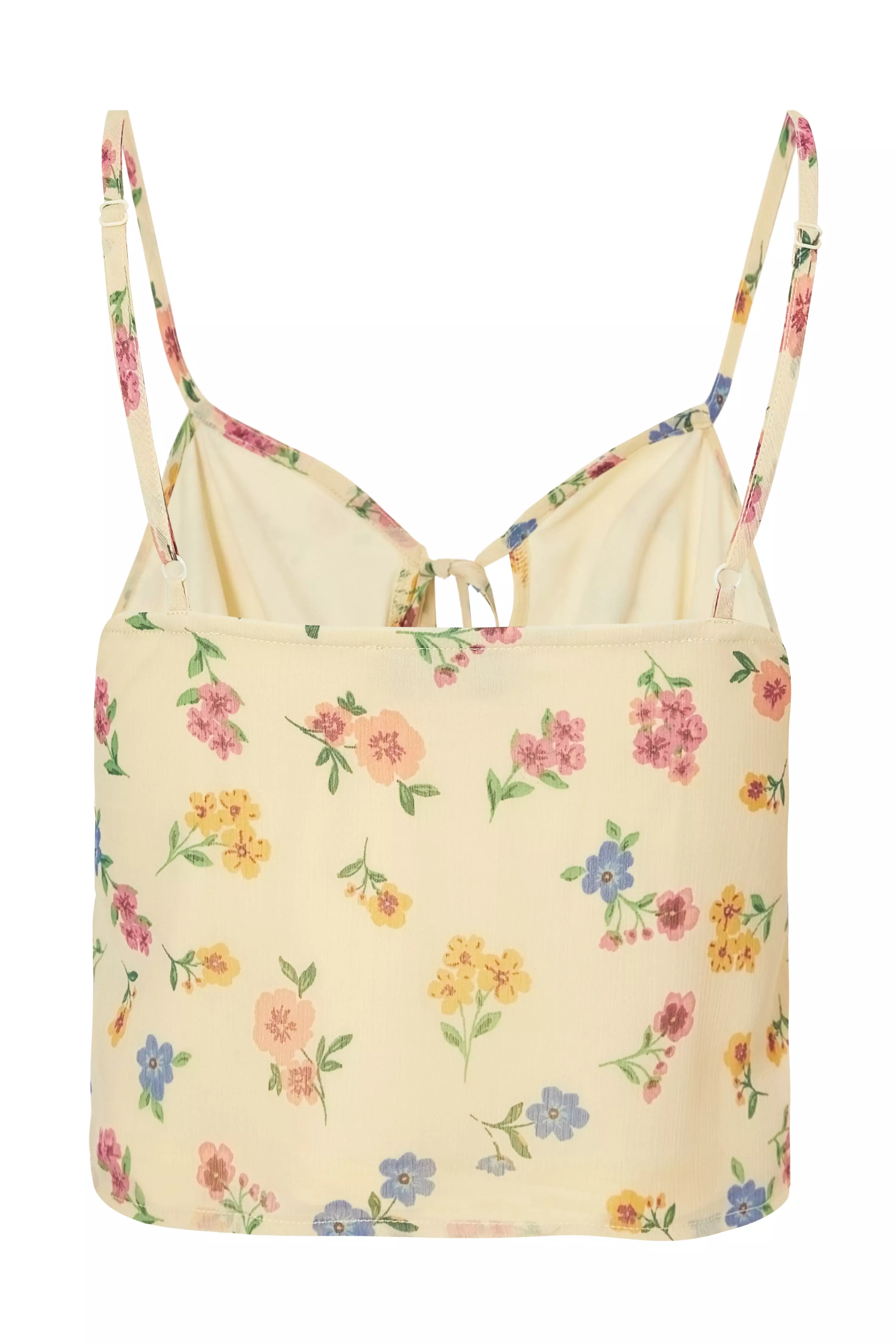 Yellow Floral Strappy Top