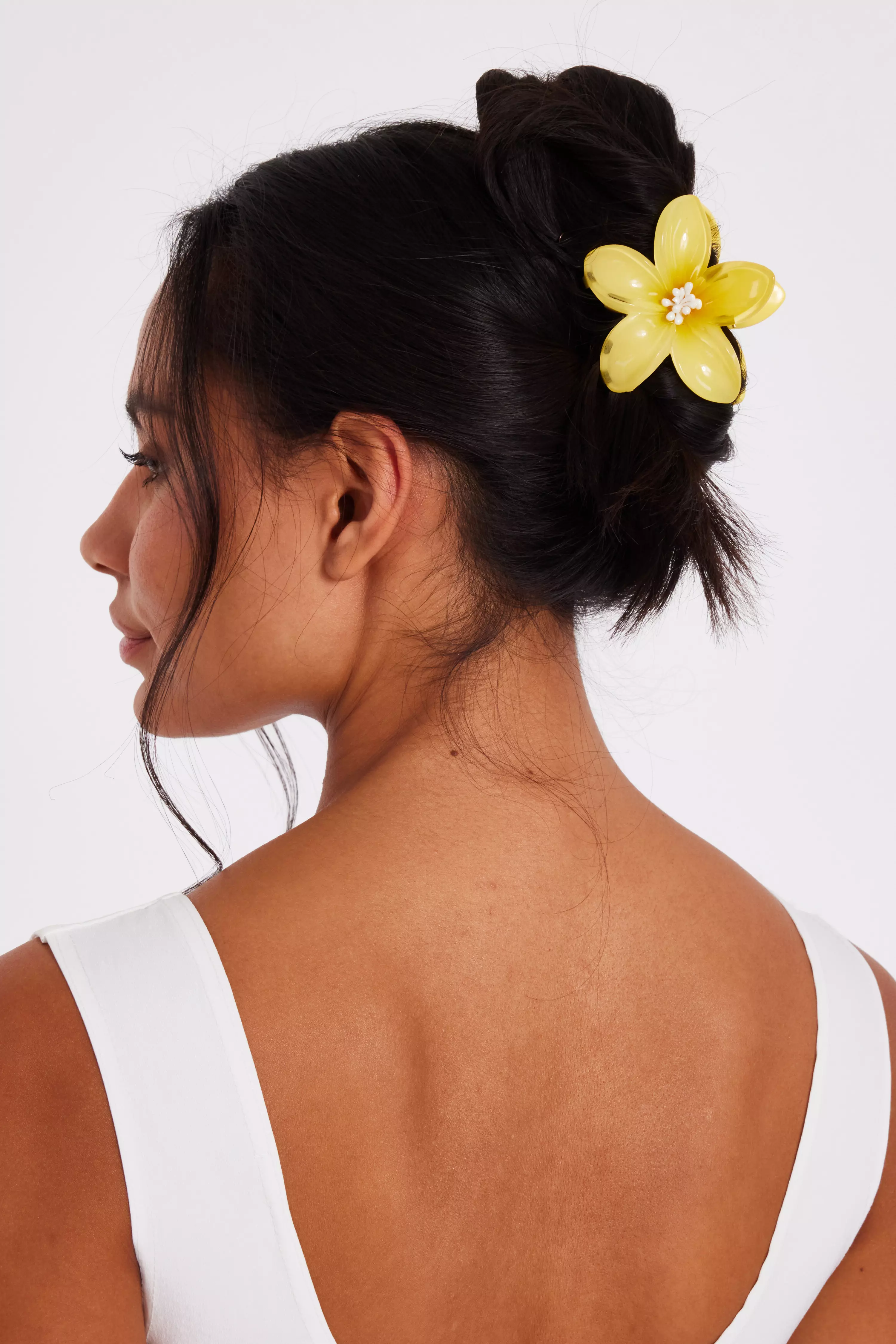 Yellow Flower Hair Claw Set