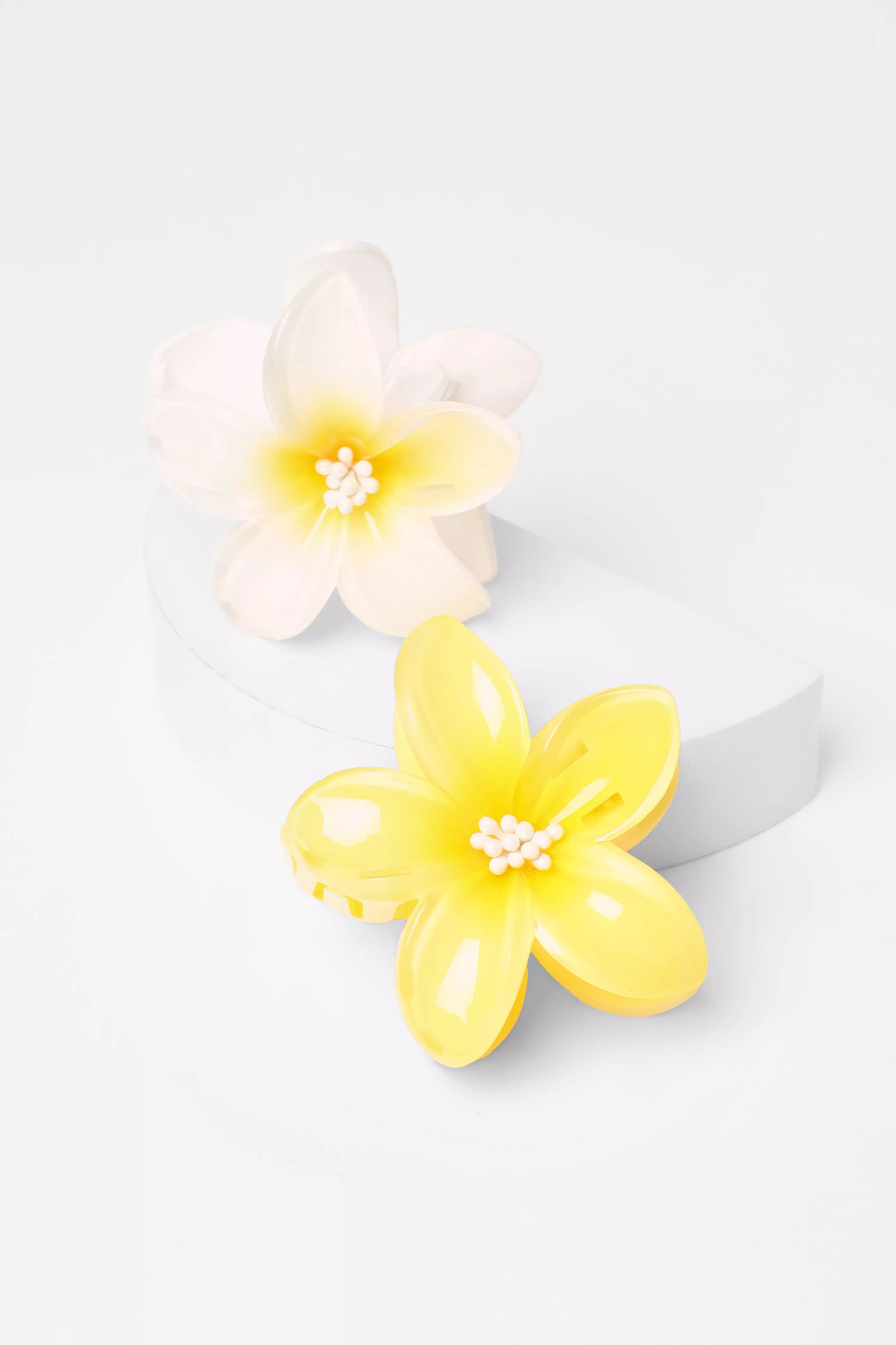 Yellow Flower Hair Claw Set