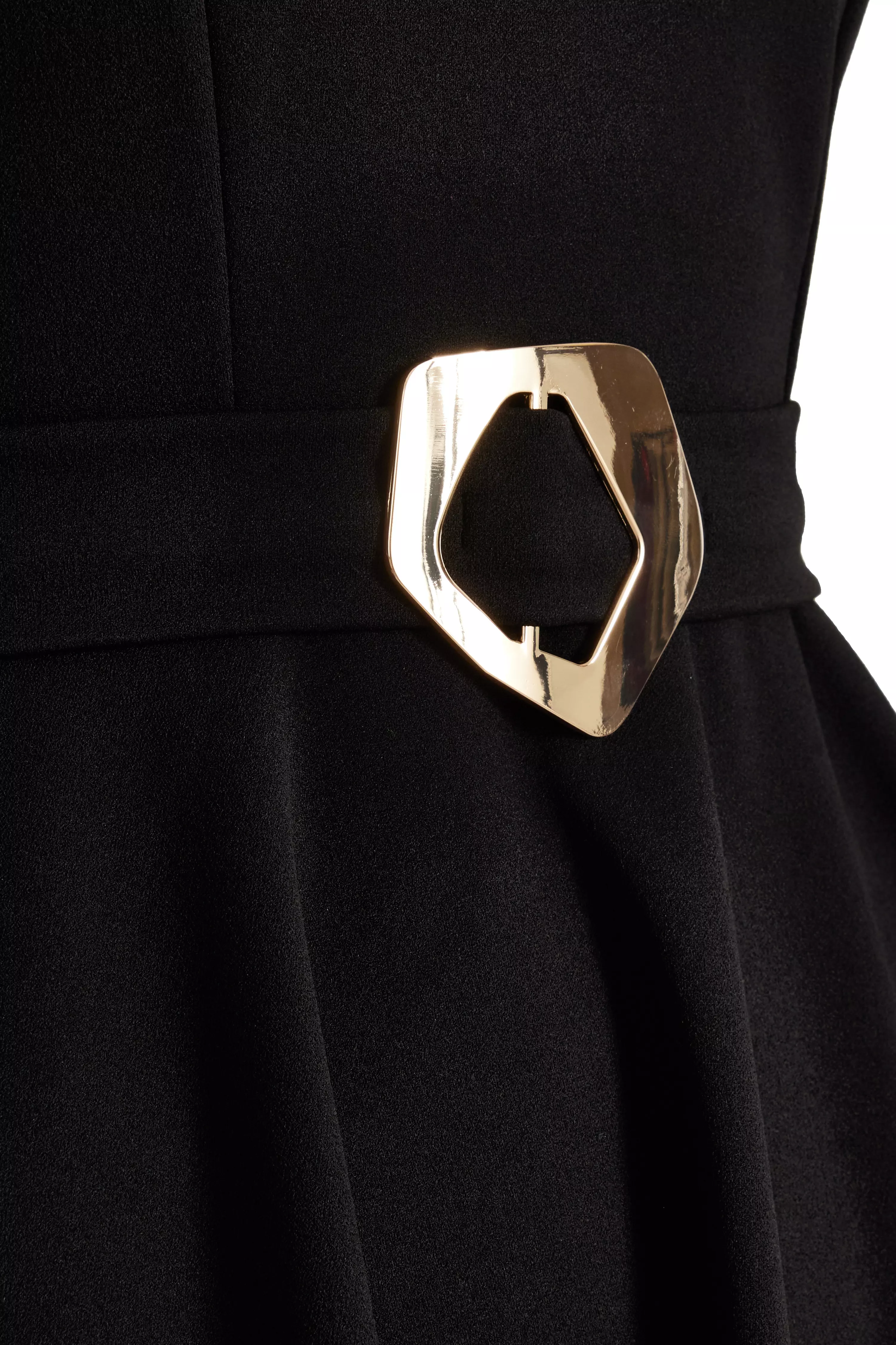 Black Dip Hem Midi Dress