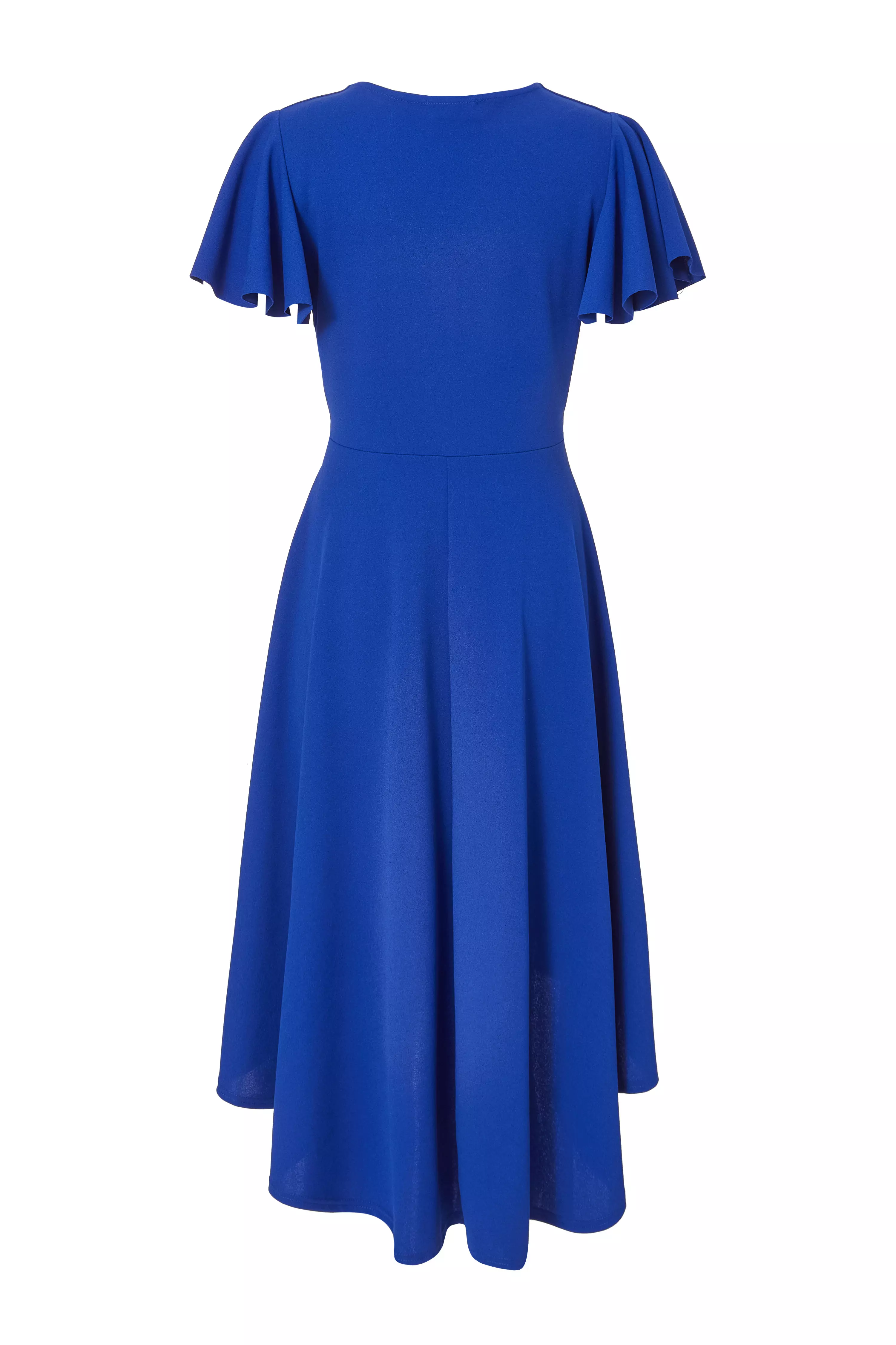 Royal Blue Dip Hem Midi Dress