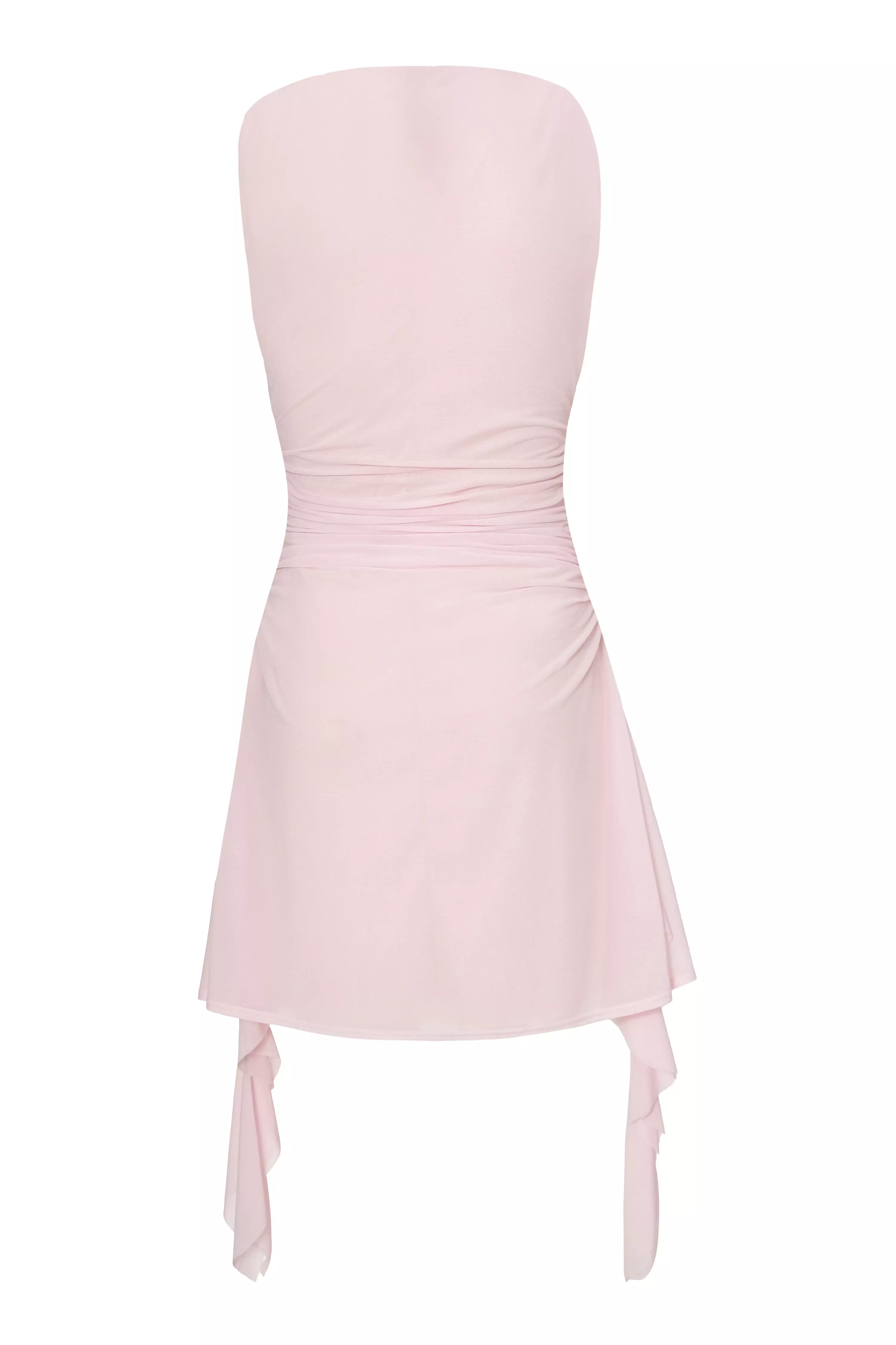 Light Pink Frill Detail Mini Dress