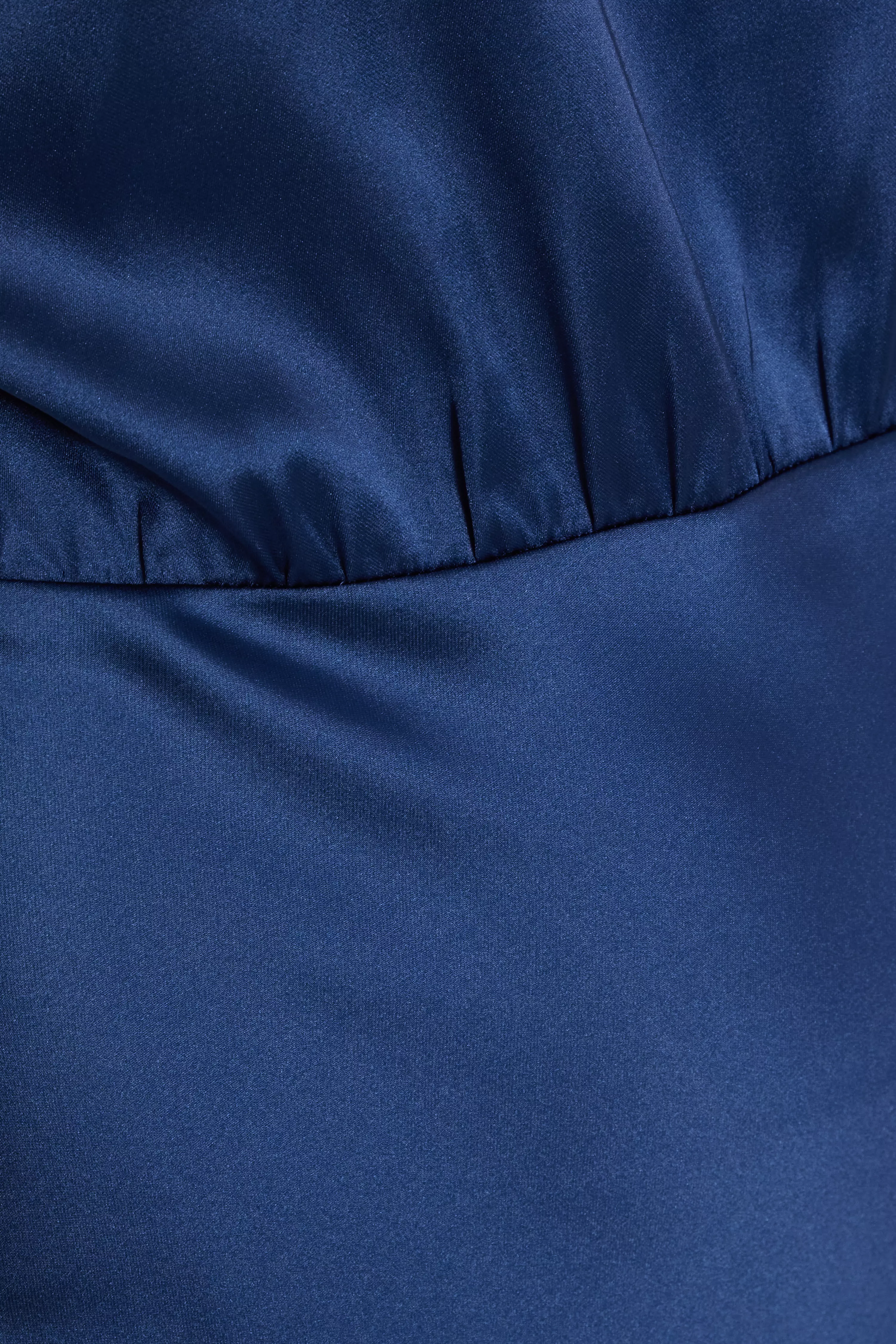 Curve Navy Satin Midaxi Dress