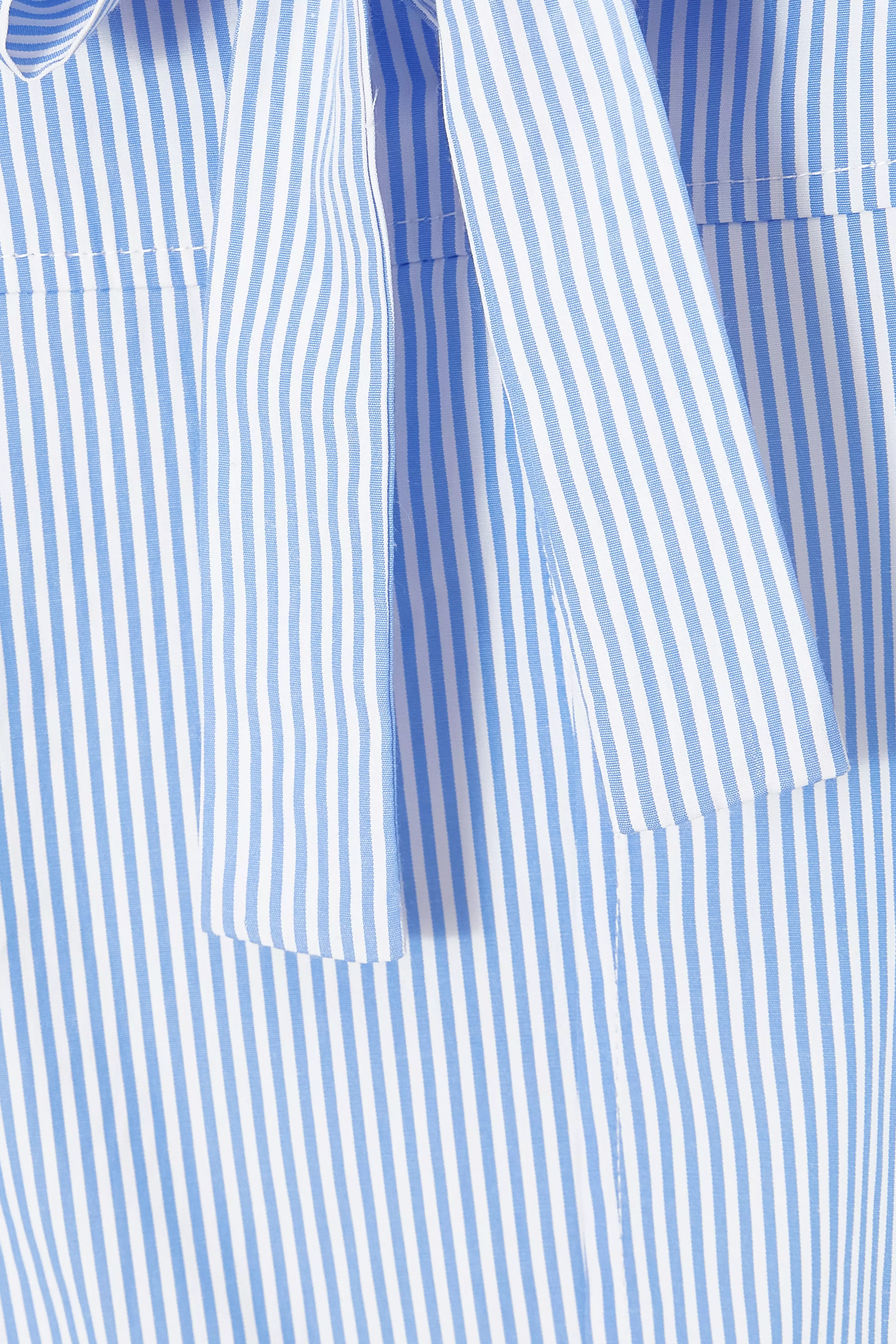 Curve Pale Blue Striped Top