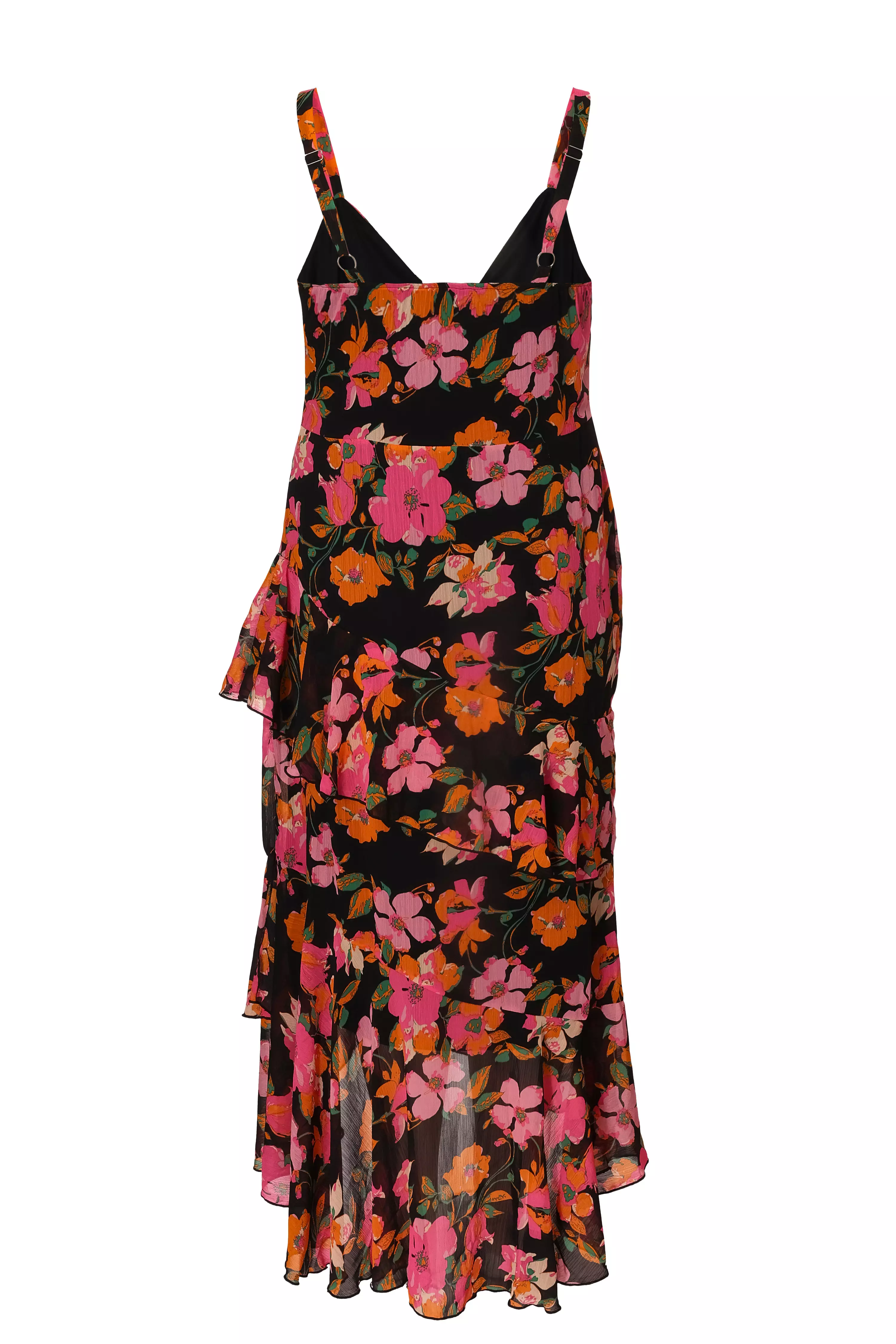 Curve Black Floral Midaxi Dress