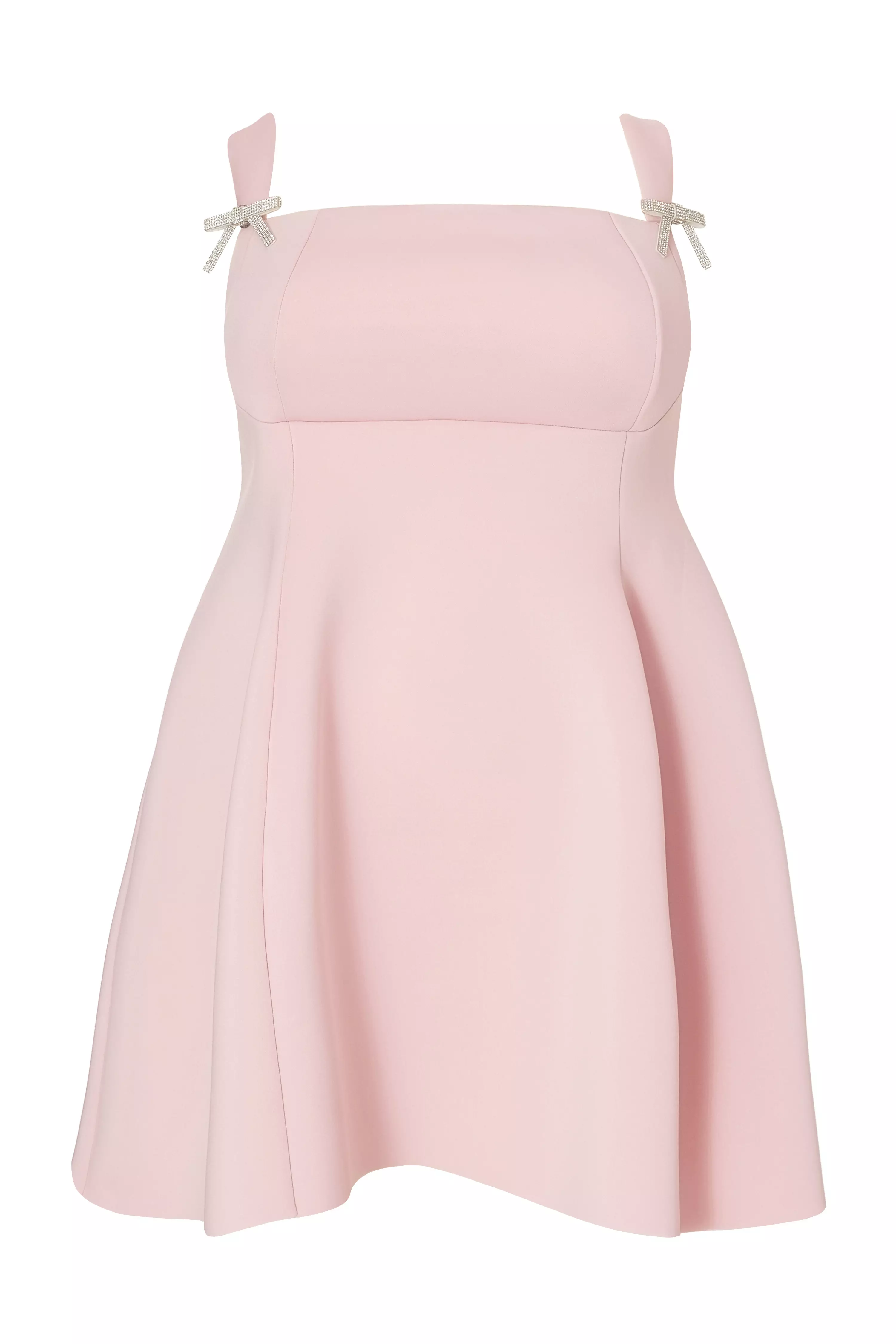 Curve Pink A-Line Mini Dress